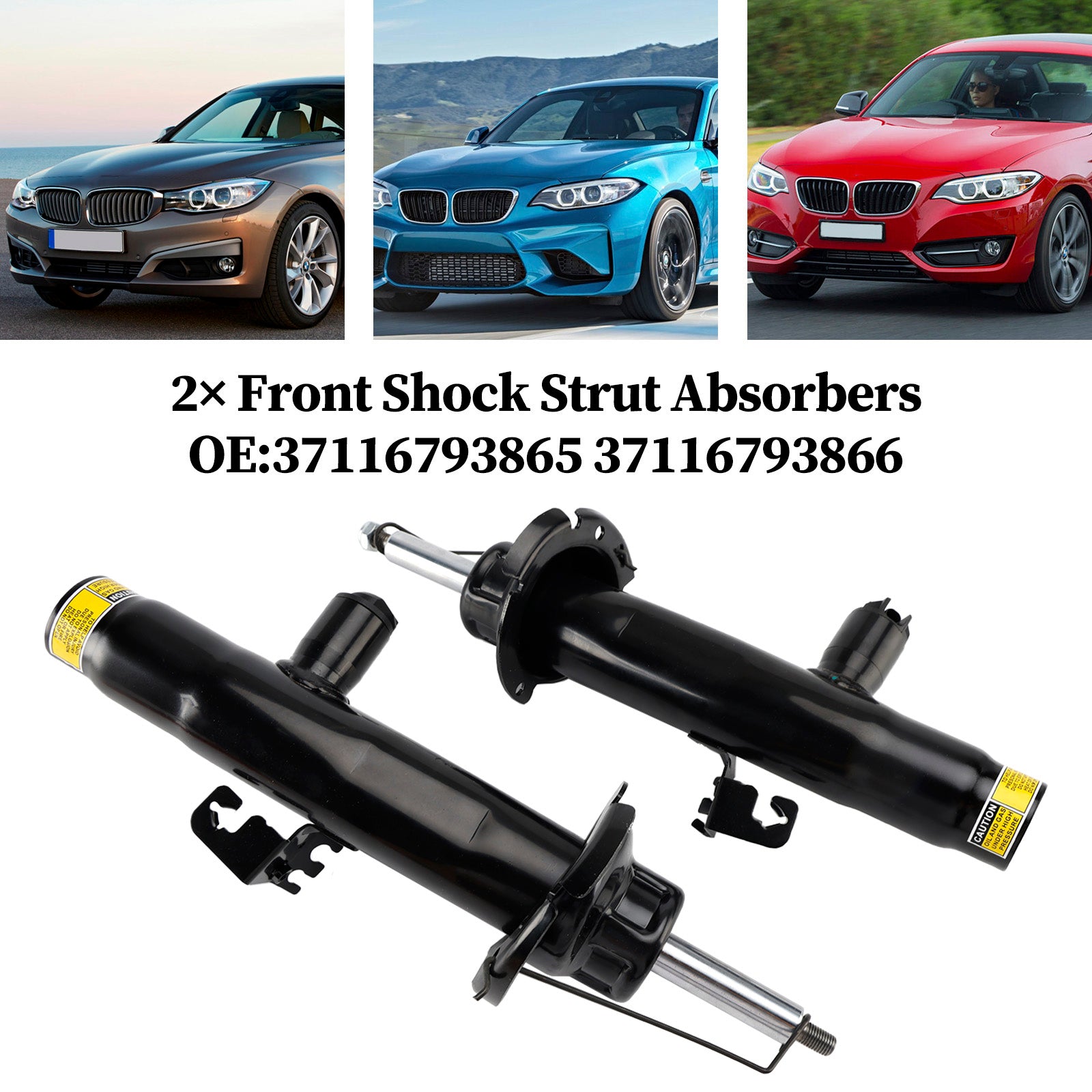 2014-2016 BMW 228I 428I 435I M235I 2x Front Shock Strut Absorbers 37116793865 37116793866