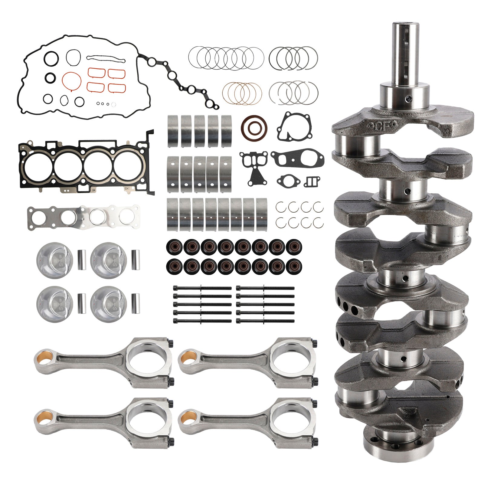 2014-2019 Kia Sportage Hyundai Tucson 4-Door 2.4L G4KJ 2.4L Engine Rebuild Kit - Crankshaft & Conrods & Pistons Gasket