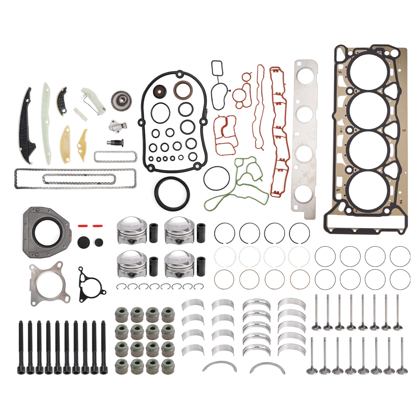 2008-2011 AUDI A5 1.8 TFSI CDHB Engine Pistons Overhaul Rebuild Kit 06H107065CP 06H109509Q
