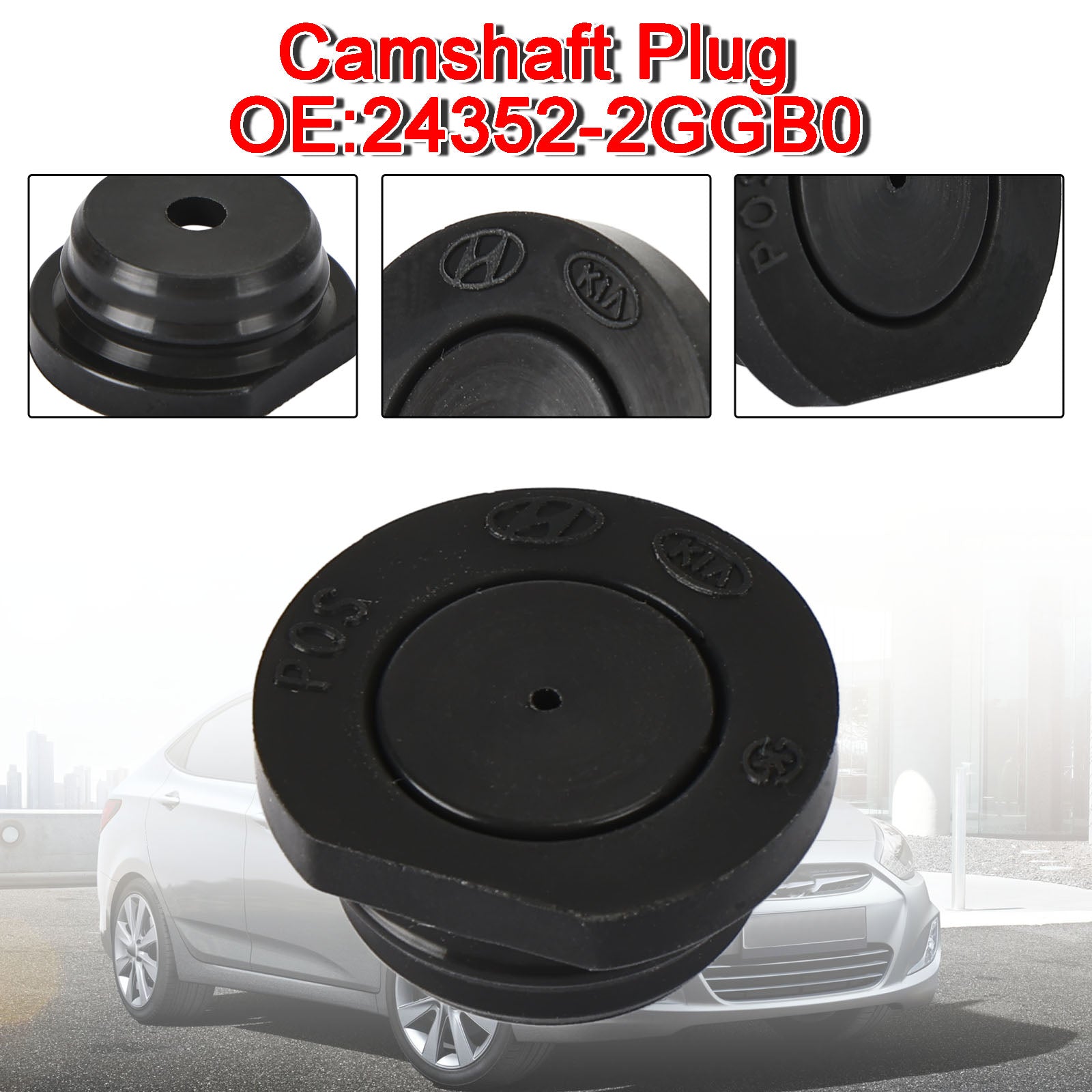 24352-2GGB0 24352-2GGA0 기아차용 새 캠축 플러그(현대차용) 블랙