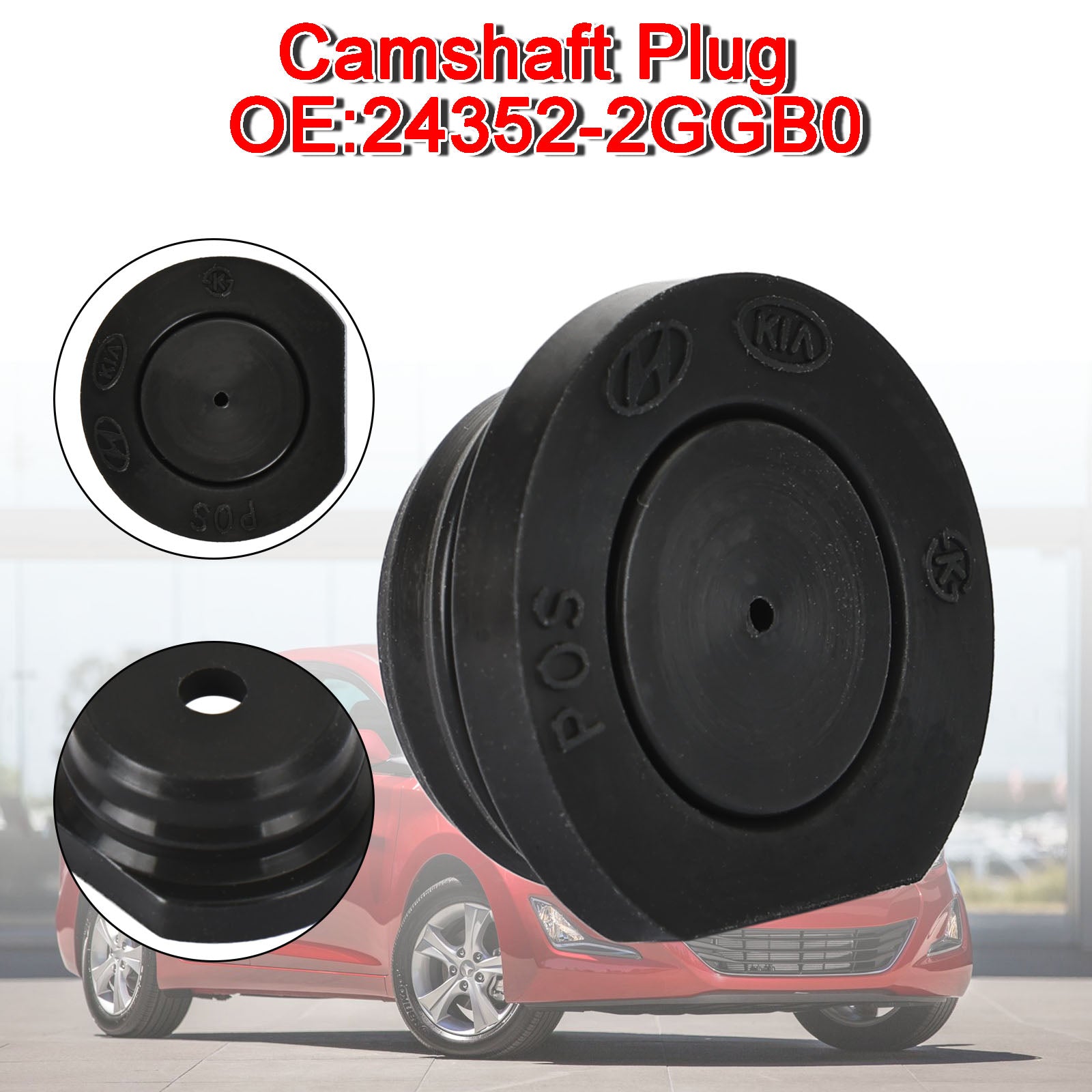 24352-2GGB0 24352-2GGA0 기아차용 새 캠축 플러그(현대차용) 블랙
