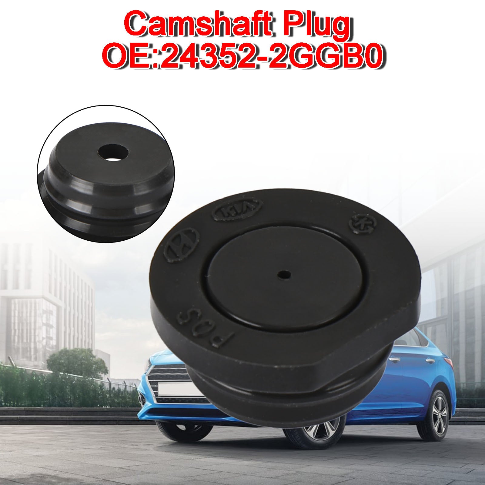 24352-2GGB0 24352-2GGA0 기아차용 새 캠축 플러그(현대차용) 블랙