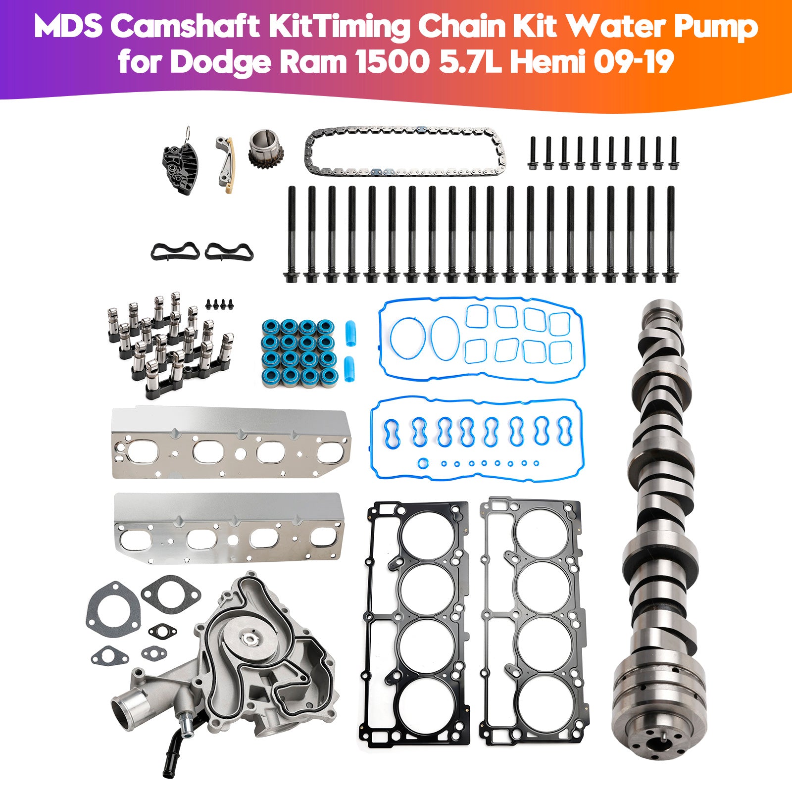 Dodge Ram 1500 5.7L Engine 2009-2010 MDS Camshaft KitTiming Chain Kit Water Pump Generic