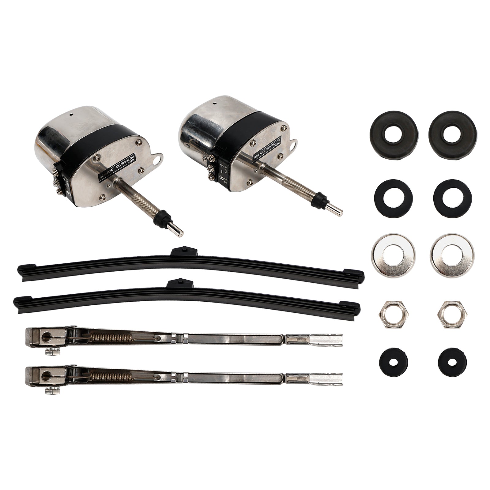 Pair of Stainless Windshield Wiper Motor Hot Street Rod for Jeep for Ford