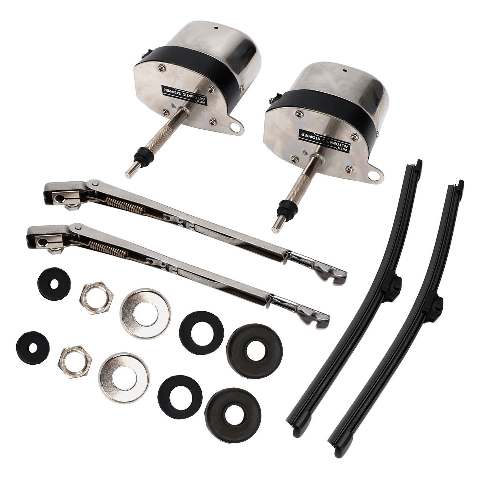 Pair of Stainless Windshield Wiper Motor Hot Street Rod for Jeep for Ford