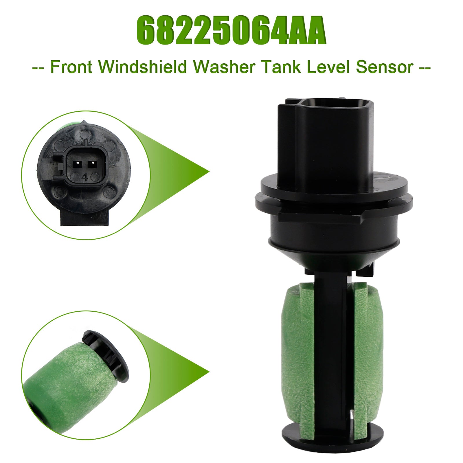 Front Windshield Washer Tank Level Sensor for Jeep Cherokee 2014-23 68225064AA