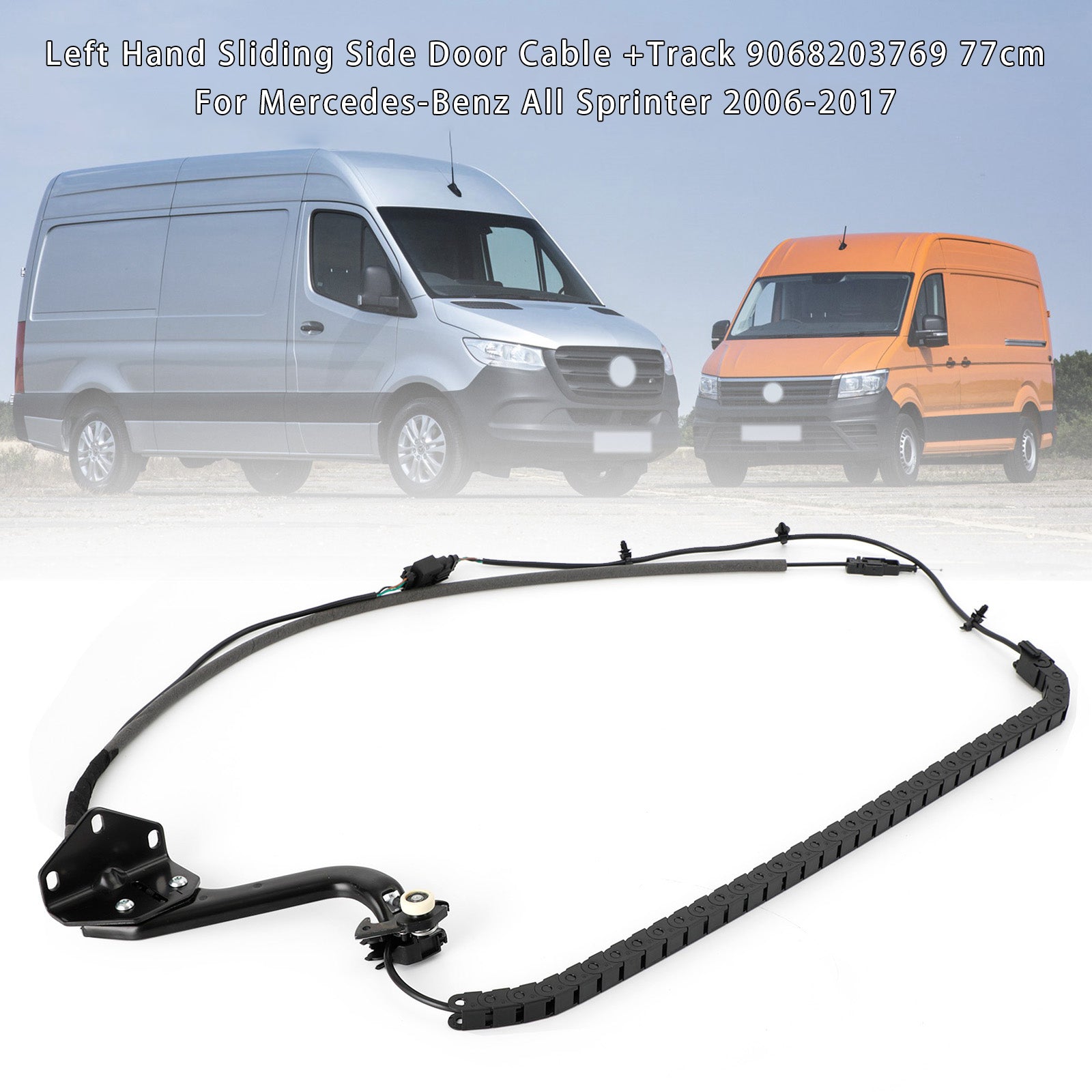 Left Hand Sliding Side Door Cable +Track 9068203769 For Sprinter VW Crafter 06- Generic