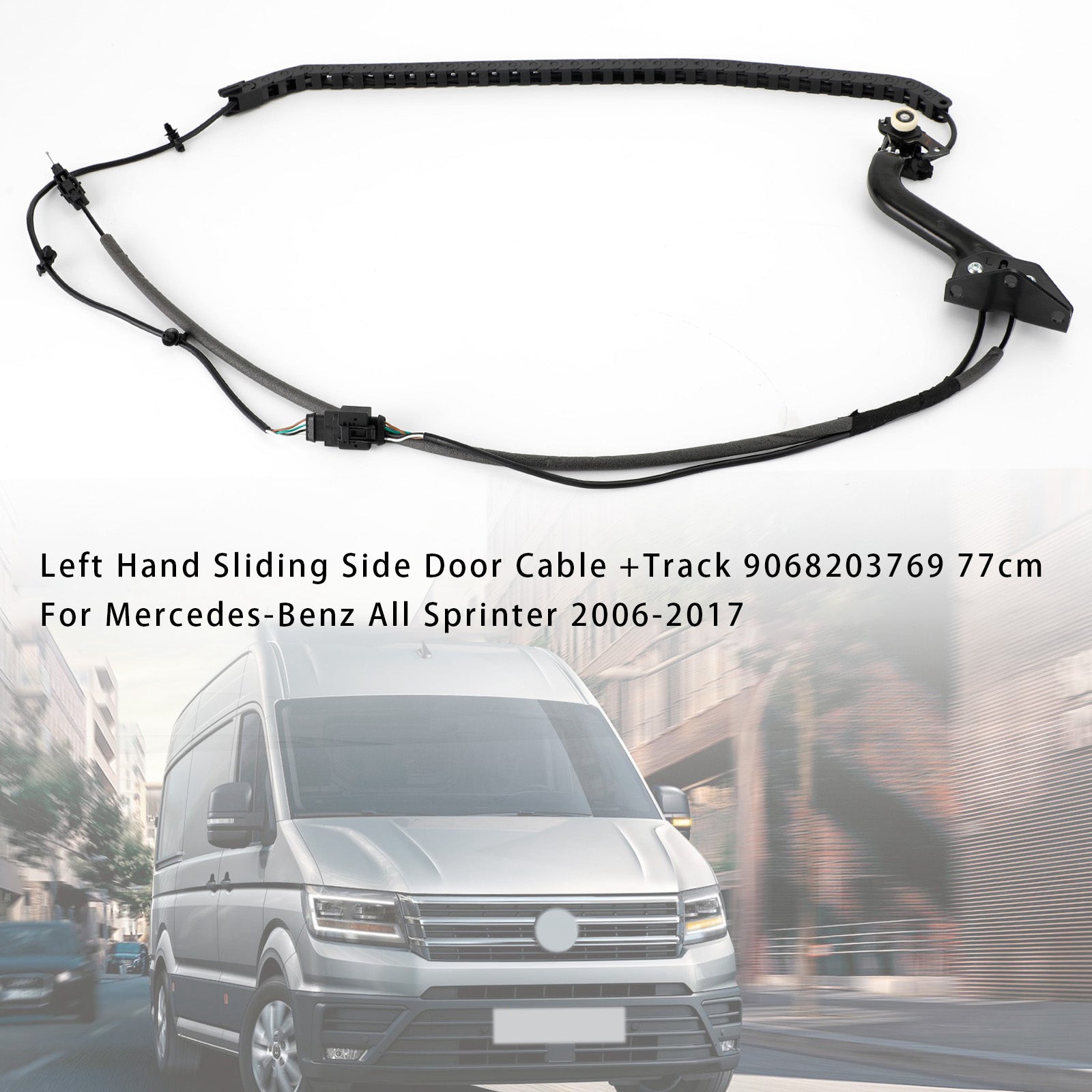 Left Hand Sliding Side Door Cable +Track 9068203769 For Sprinter VW Crafter 06- Generic