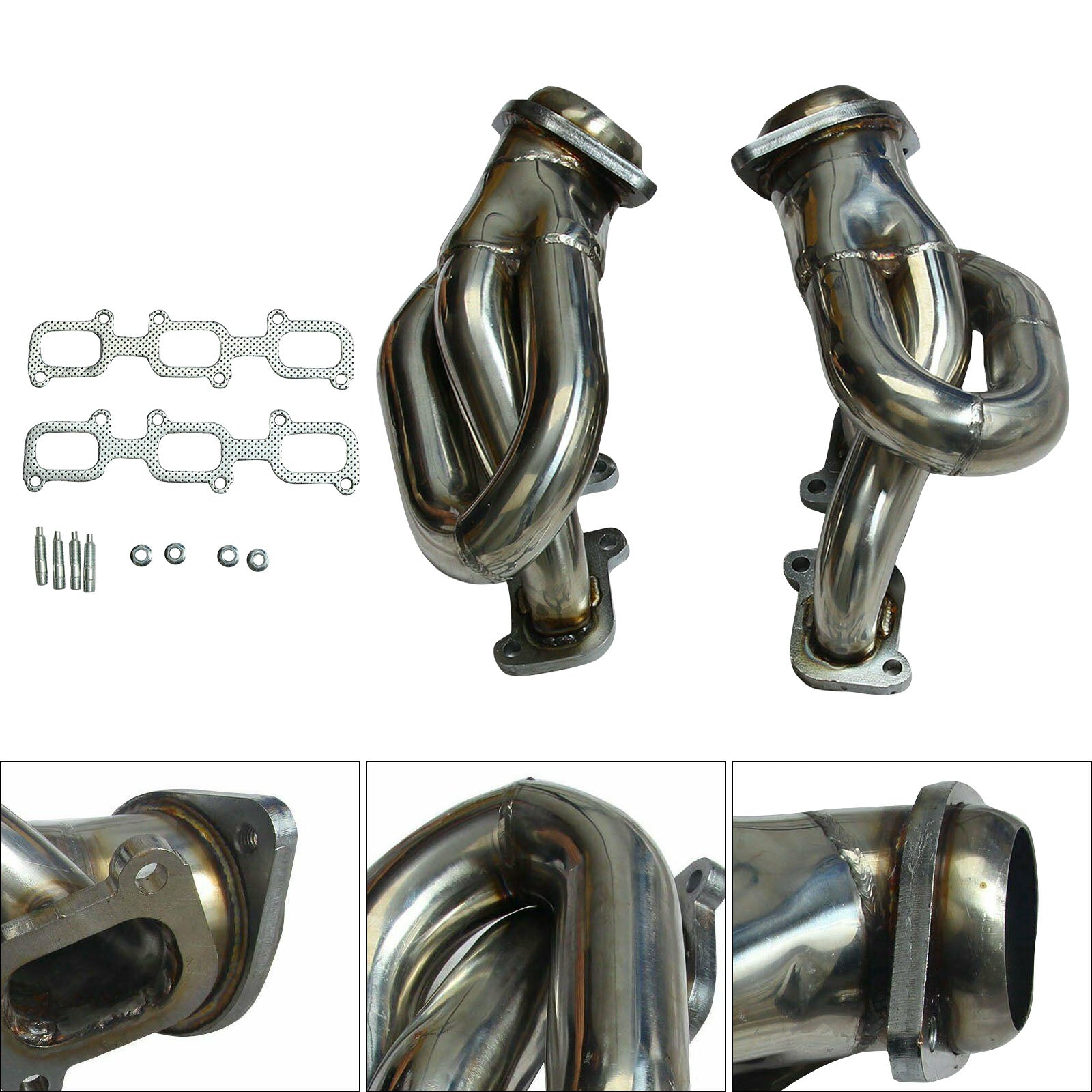 Stainless Steel Exhaust Manifold Header Fit Ford Mustang 3.7L V6 2011-2015