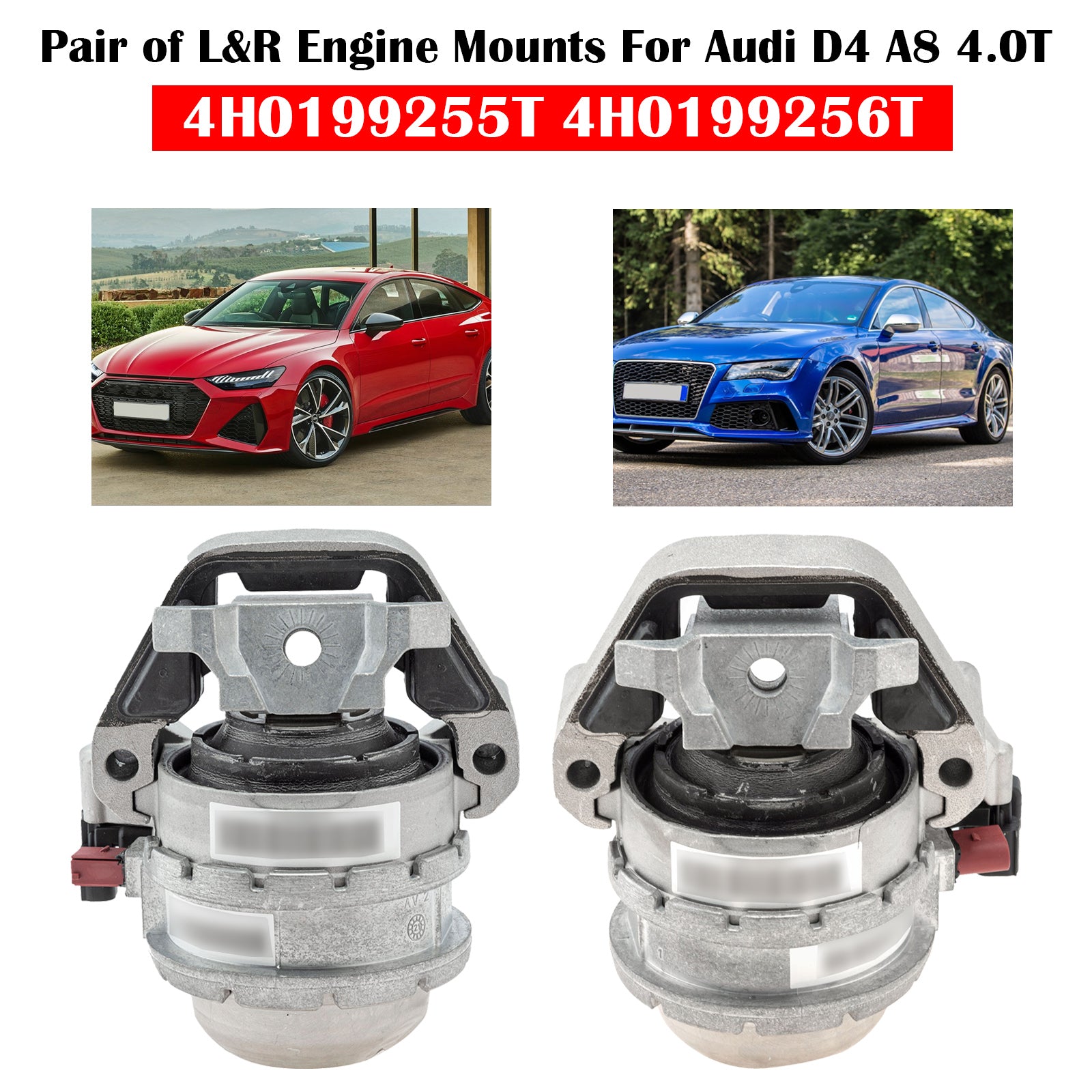 2013-2018 Audi S6 RS6 S7 RS7 4.0L Right / Left Engine Motor Mount With Sensor 4H0199256T