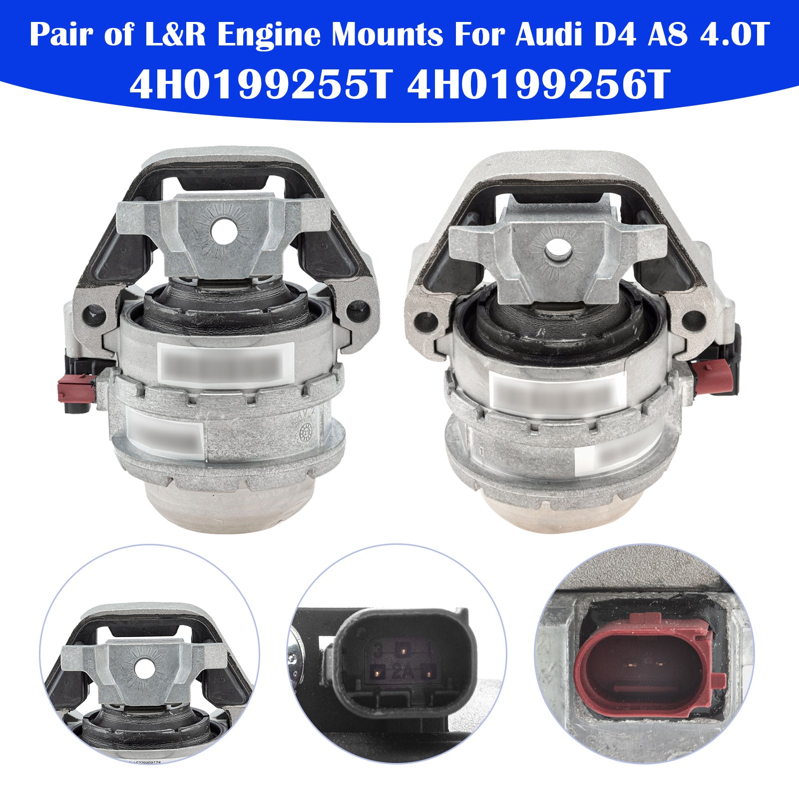 2013-2018 Audi S6 RS6 S7 RS7 4.0L Right / Left Engine Motor Mount With Sensor 4H0199256T