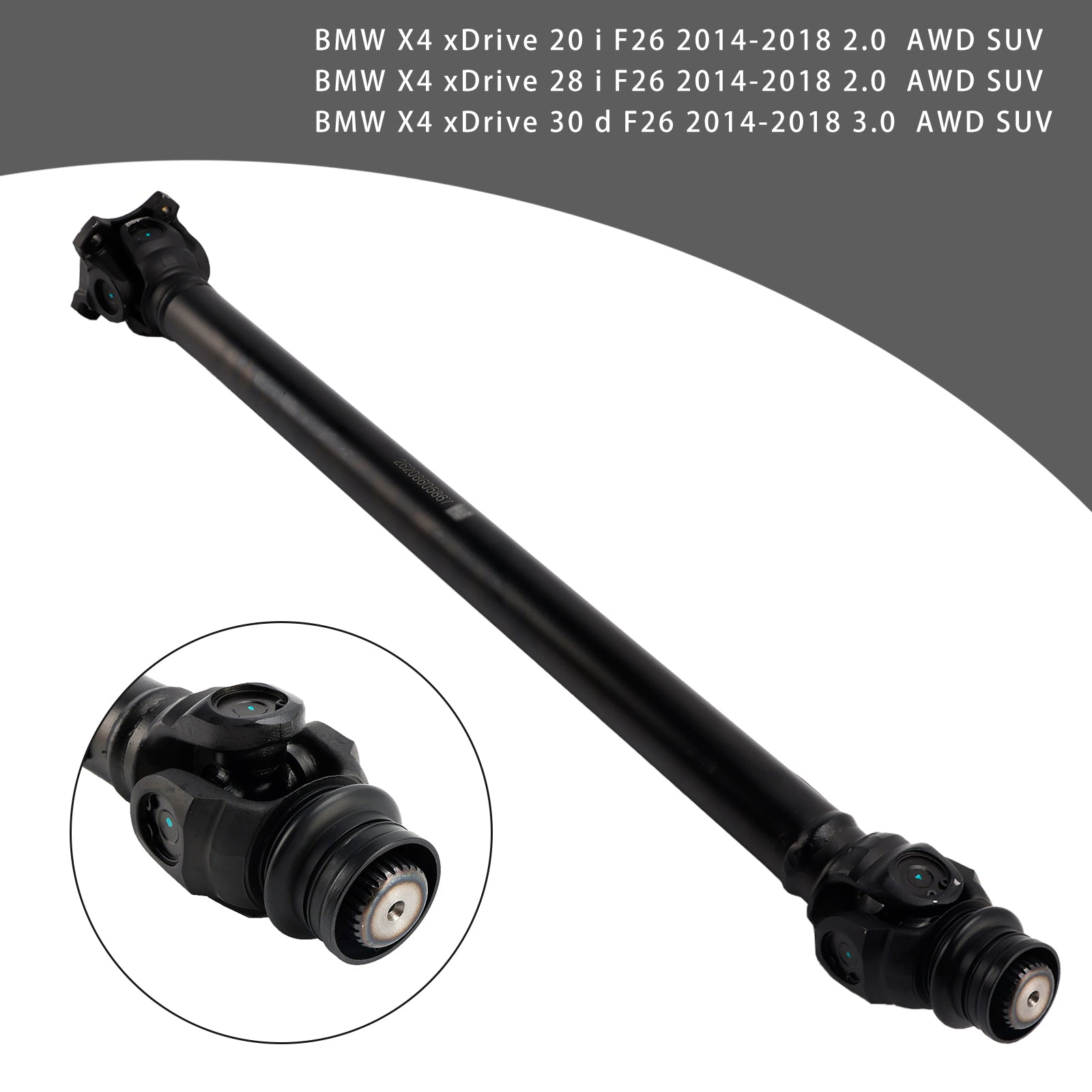 Front Propshaft 26207589985 For BMW X3 F25 10-17 X4 F26 14-18 AWD