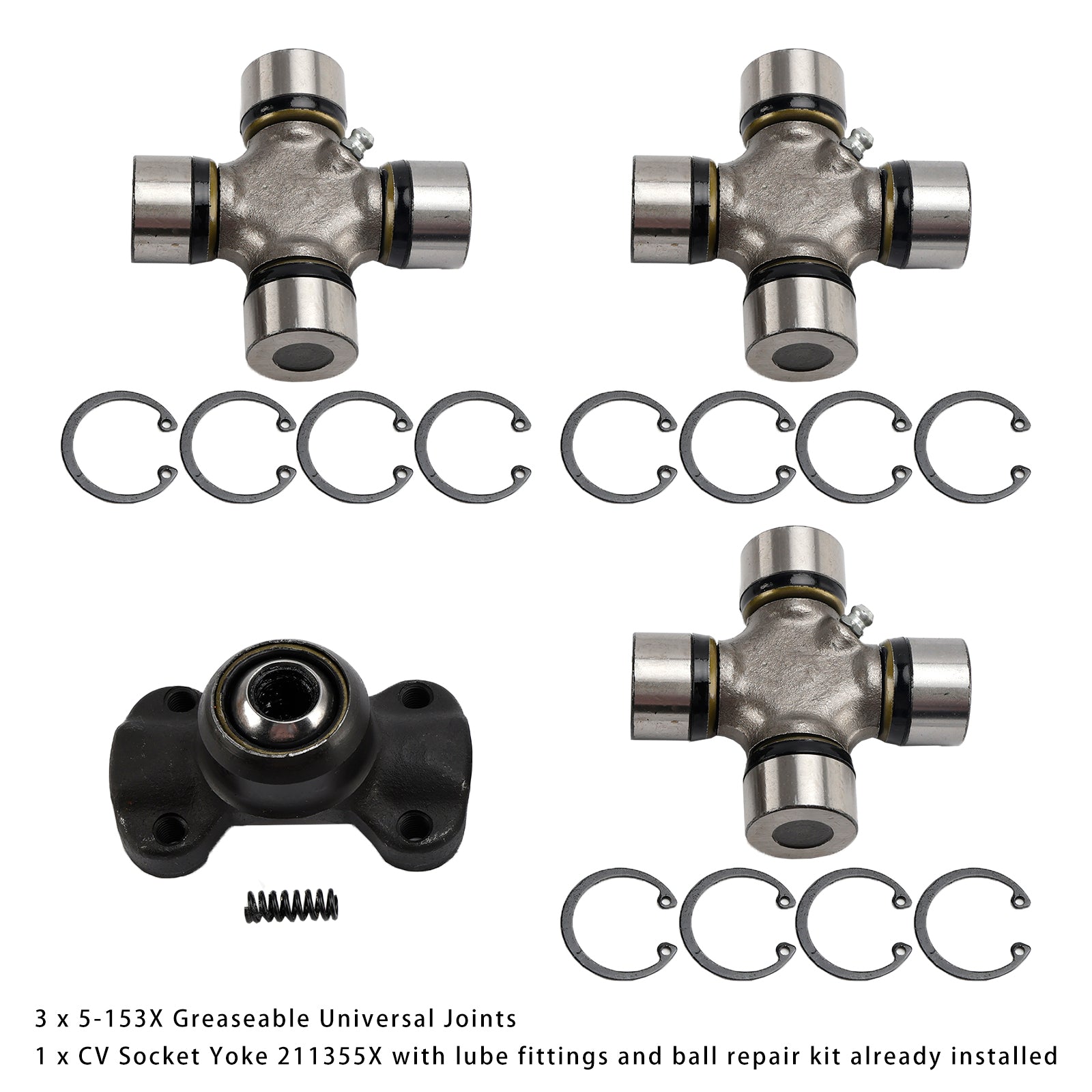 1997-2006 Jeep Wrangler TJ Double Cardan Joint 211355X + 5-153X