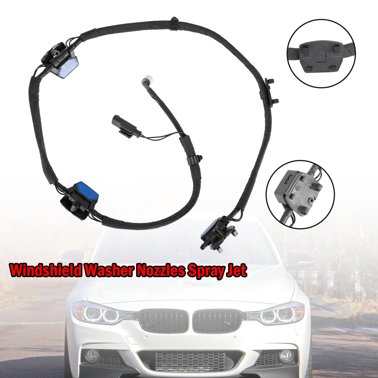 Windshield Washer Nozzles Spray Jet for BMW F10 F11 F18 61667205117 61667205118 Generic