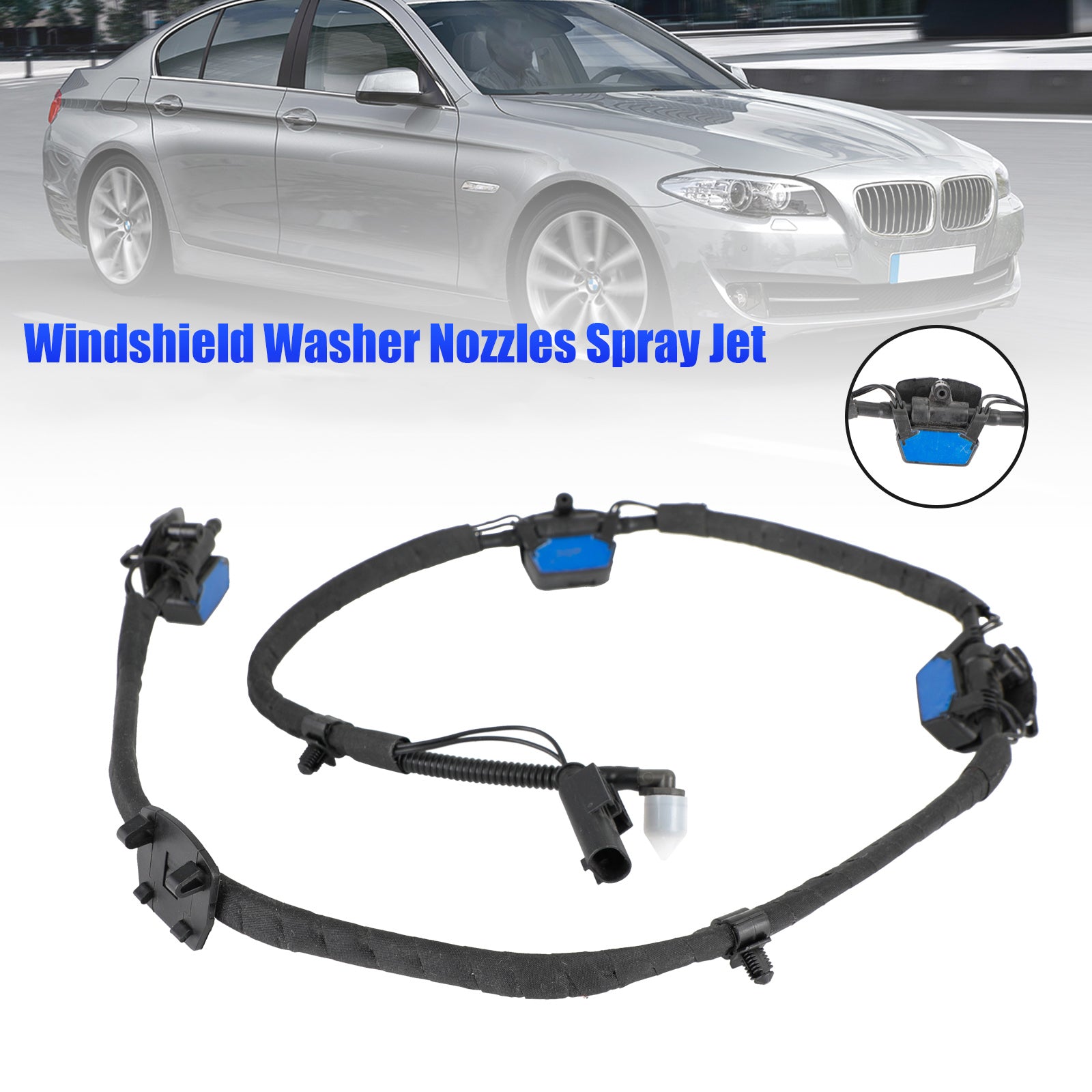 Windshield Washer Nozzles Spray Jet for BMW F10 F11 F18 61667205117 61667205118 Generic