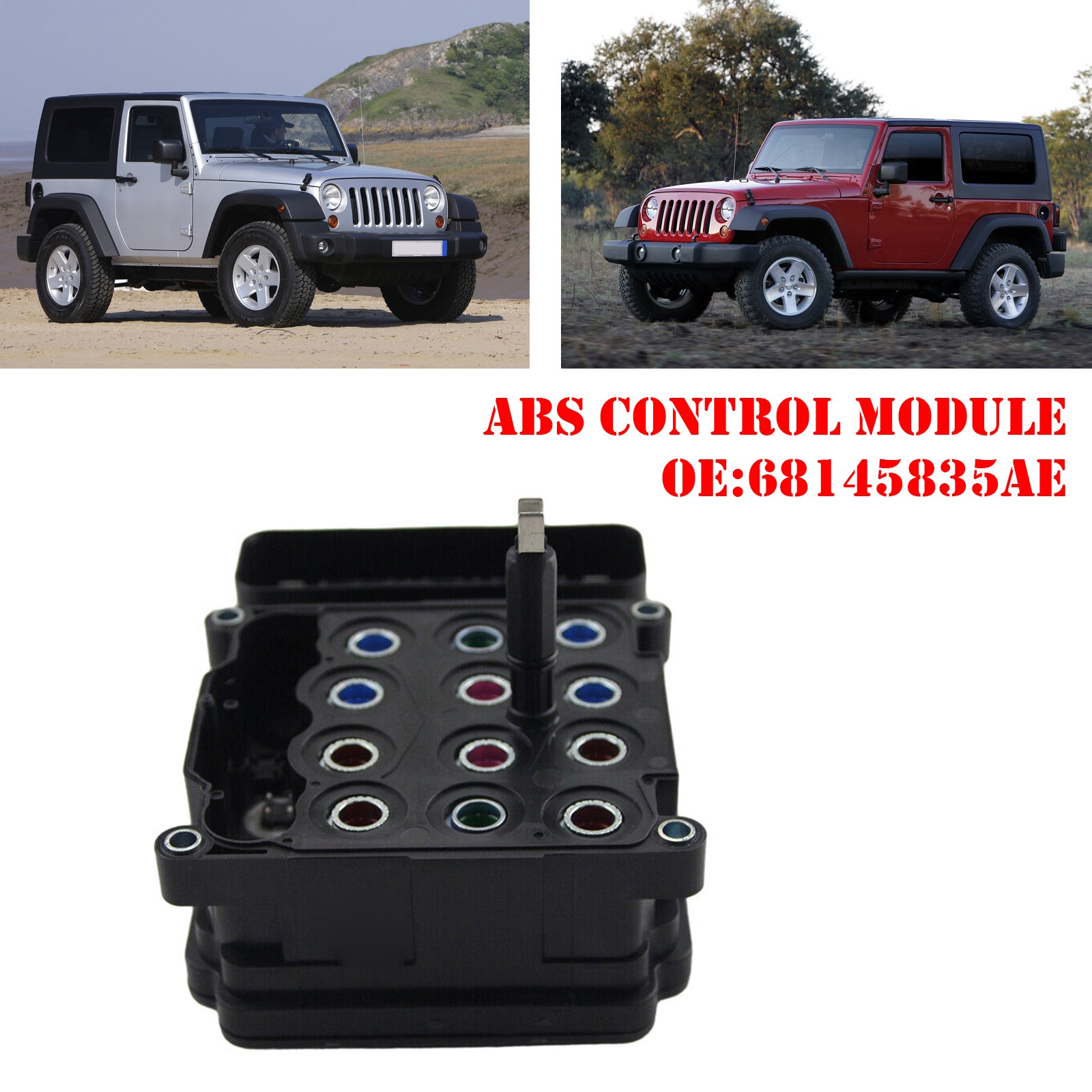 Unprogrammed 68145835AE ABS Control Module For Jeep Wrangler 2012-2014 3.6L
