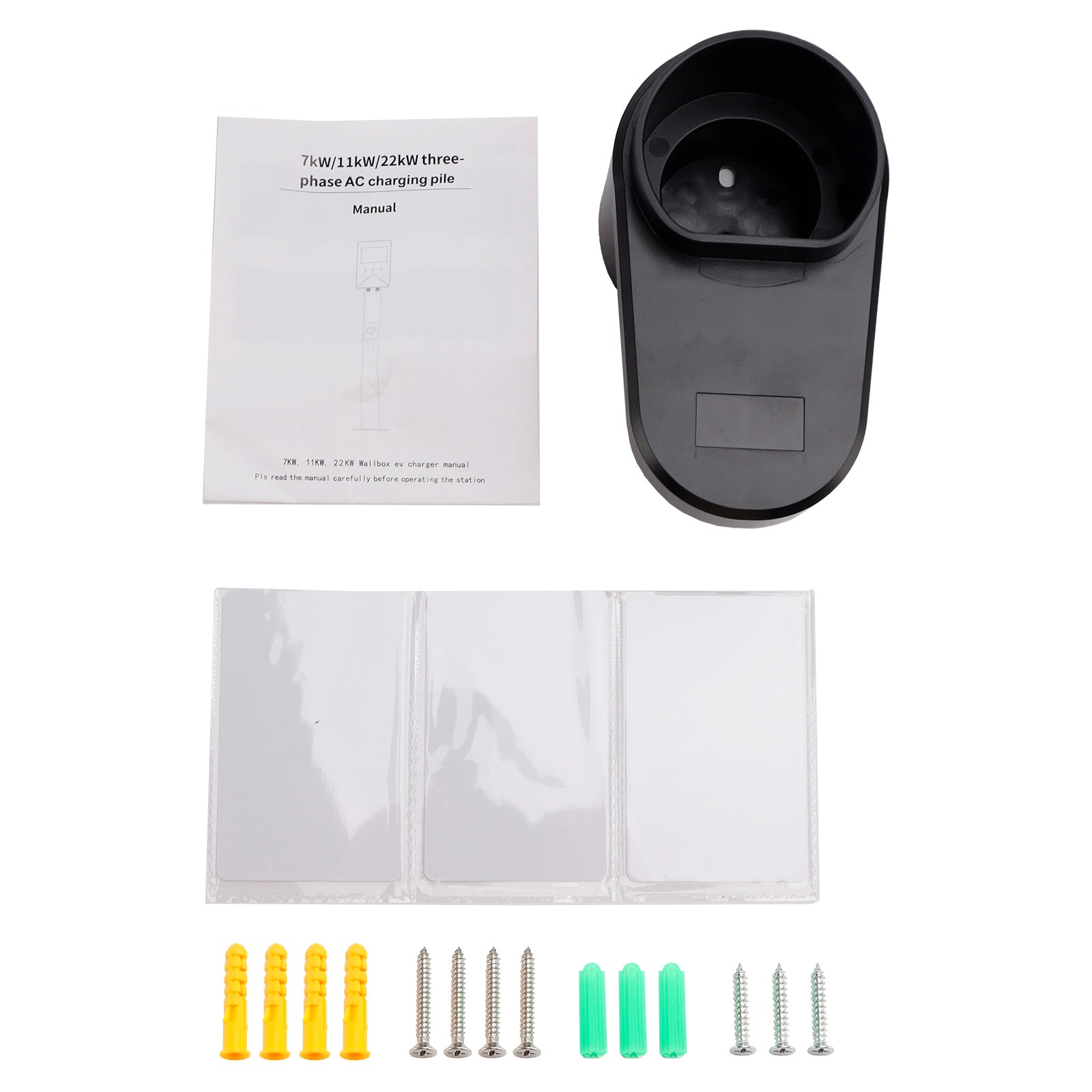 Cargador EV, caja de pared de carga, unidad de enchufe rápido EV WallBox 32A 22KW Type2 IP65