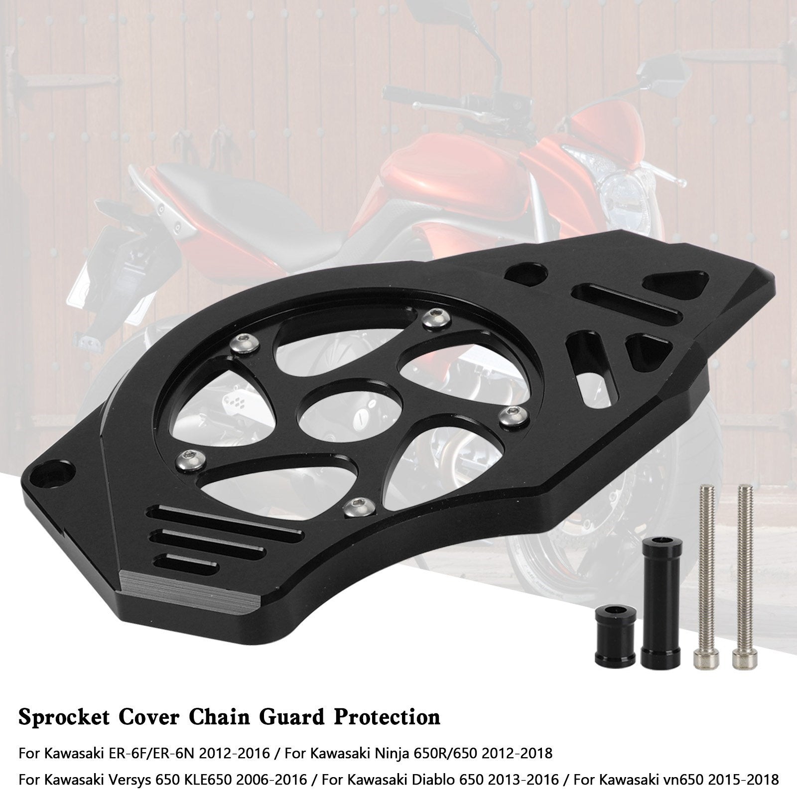 Kawasaki Ninja Vulcan 650 ER-6N Protección de la cubierta de la cadena de la cubierta del piñón