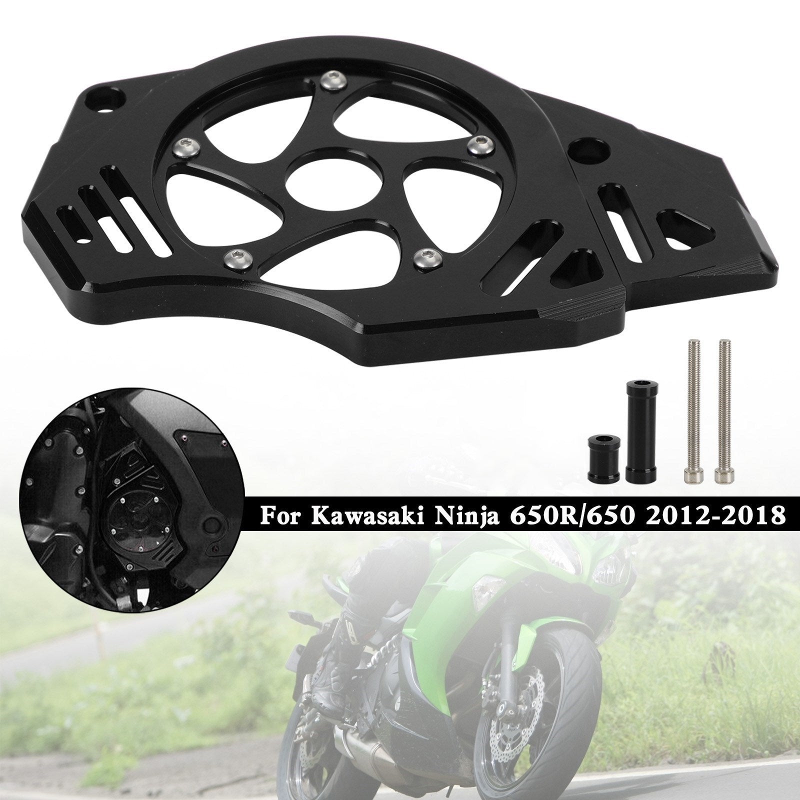 Kawasaki Ninja Vulcan 650 ER-6N Protección de la cubierta de la cadena de la cubierta del piñón