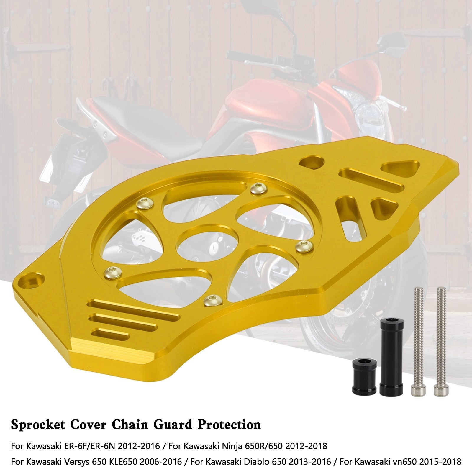 Kawasaki Ninja Vulcan 650 ER-6N Protección de la cubierta de la cadena de la cubierta del piñón