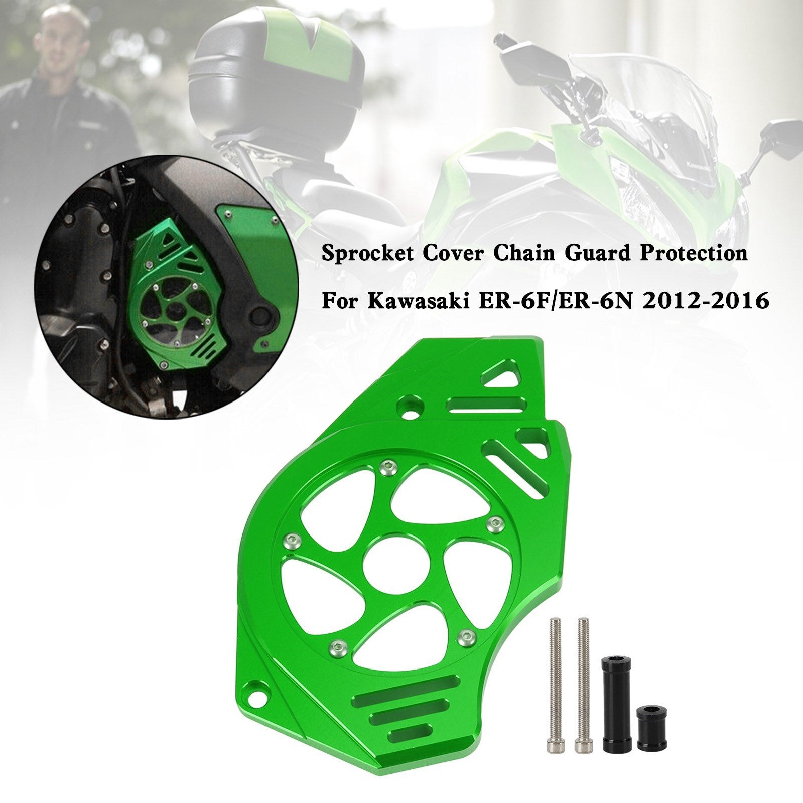 Kawasaki Ninja Vulcan 650 ER-6N Protección de la cubierta de la cadena de la cubierta del piñón