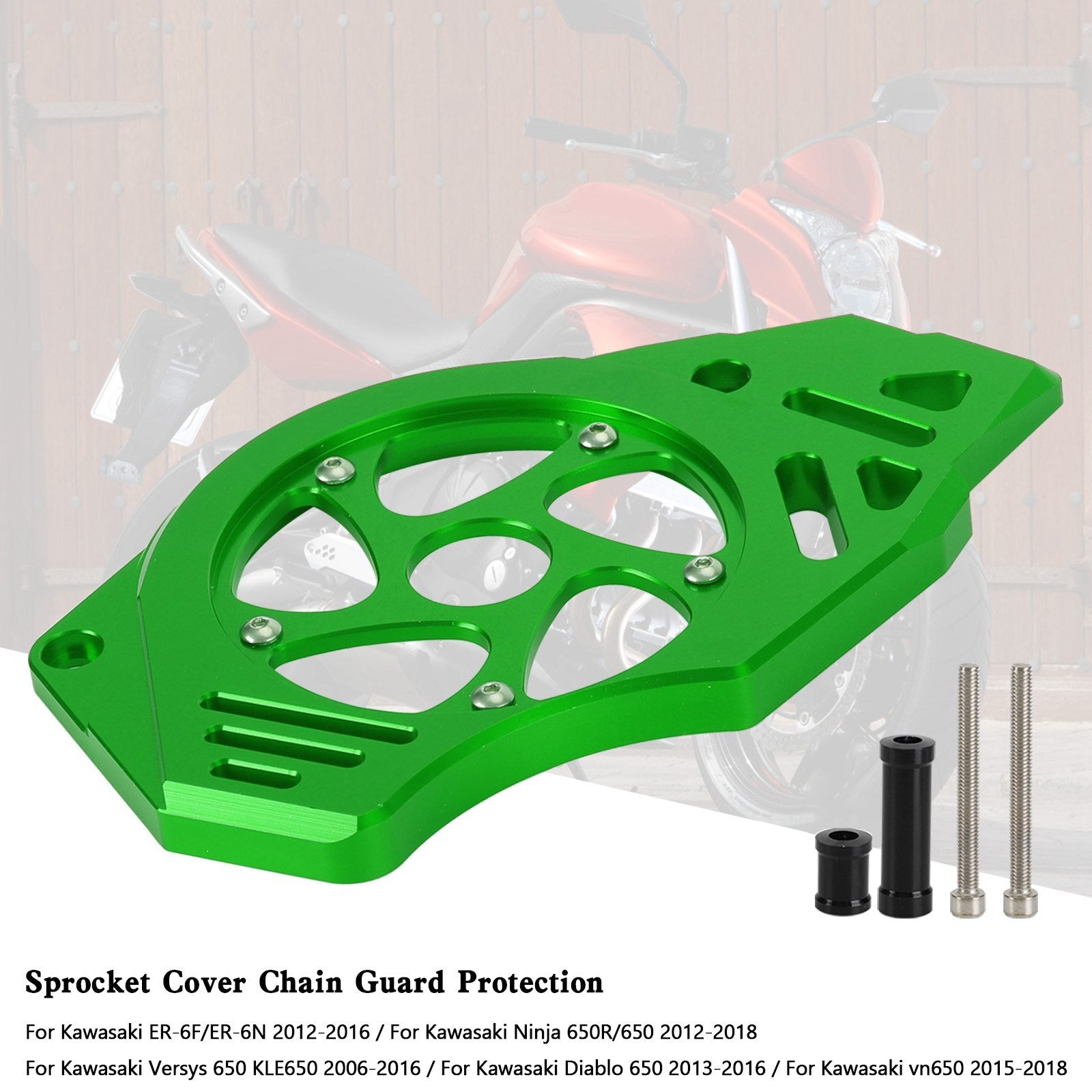 Kawasaki Ninja Vulcan 650 ER-6N Protección de la cubierta de la cadena de la cubierta del piñón