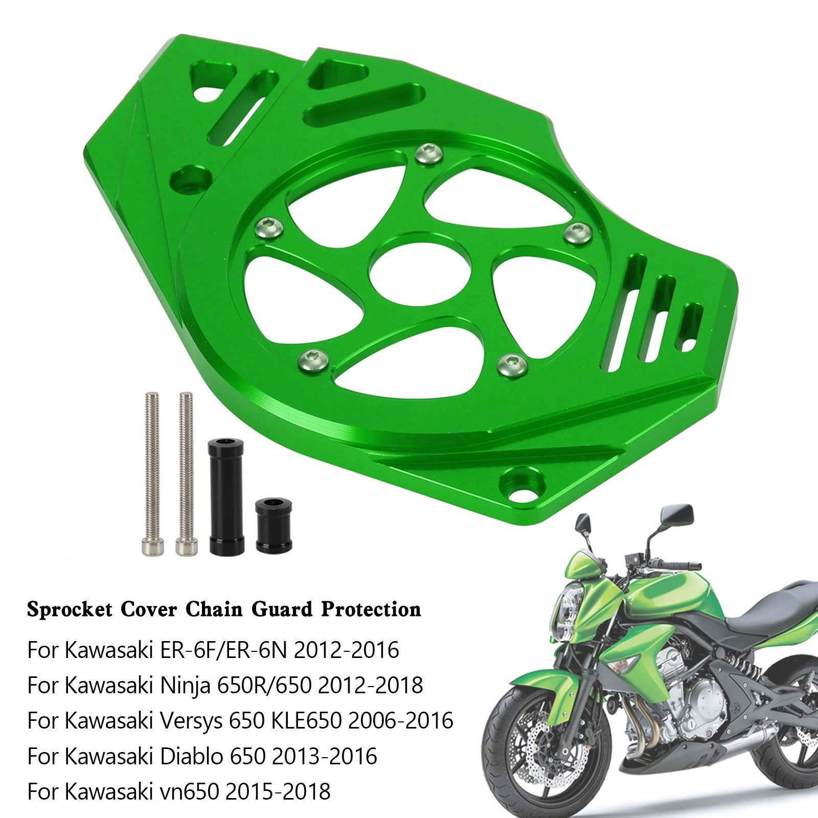 Kawasaki Ninja Vulcan 650 ER-6N Protección de la cubierta de la cadena de la cubierta del piñón