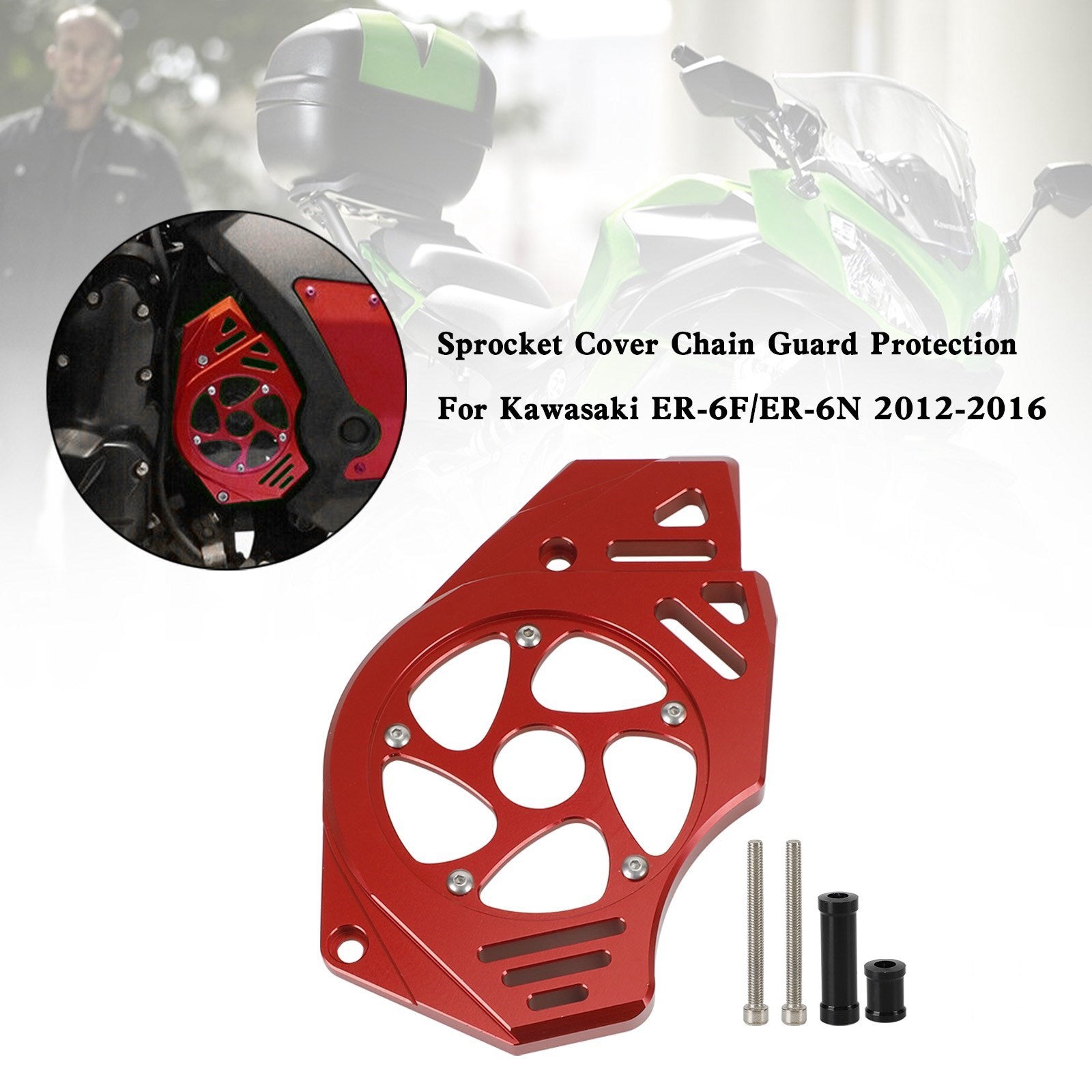 Kawasaki Ninja Vulcan 650 ER-6N Protección de la cubierta de la cadena de la cubierta del piñón