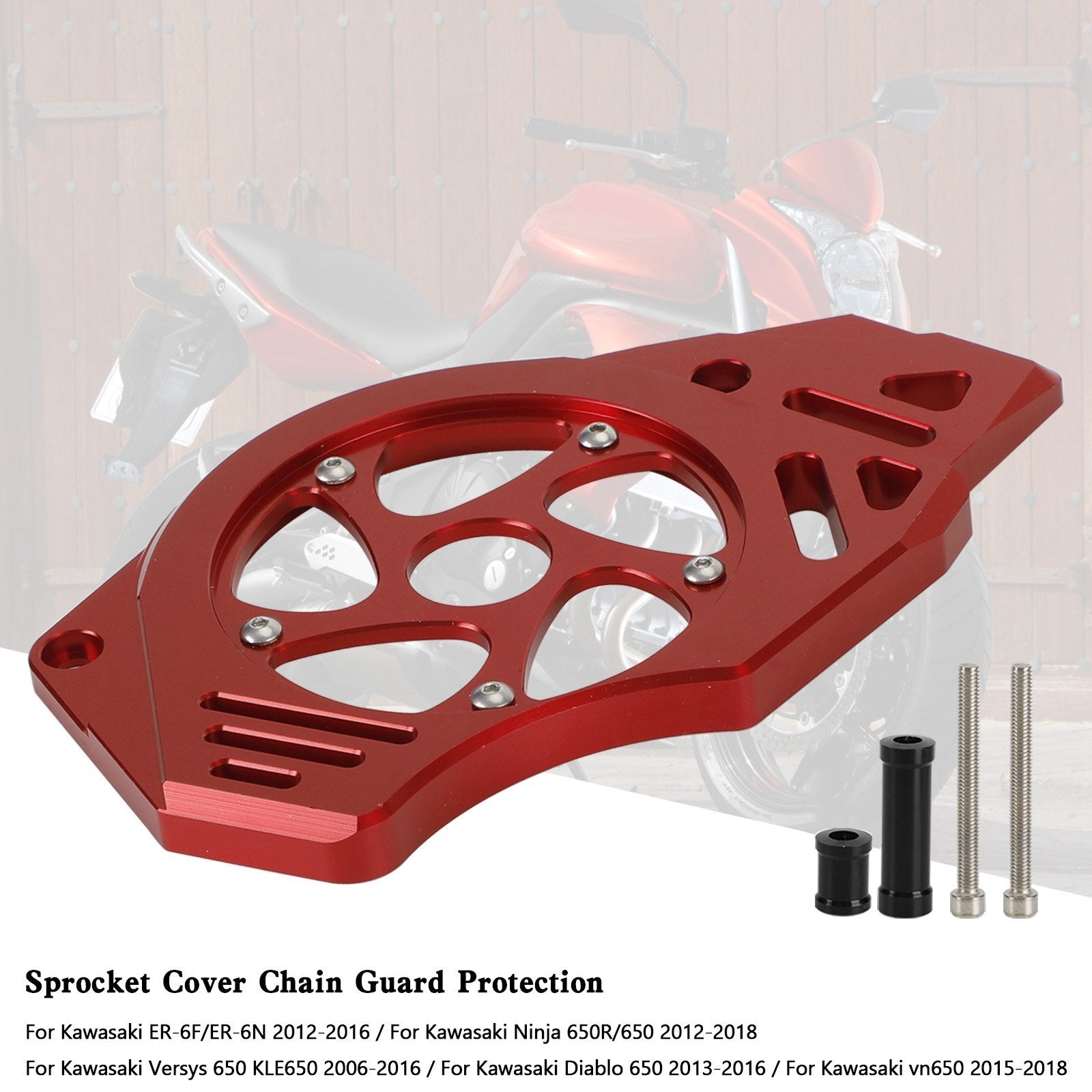 Kawasaki Ninja Vulcan 650 ER-6N Protección de la cubierta de la cadena de la cubierta del piñón