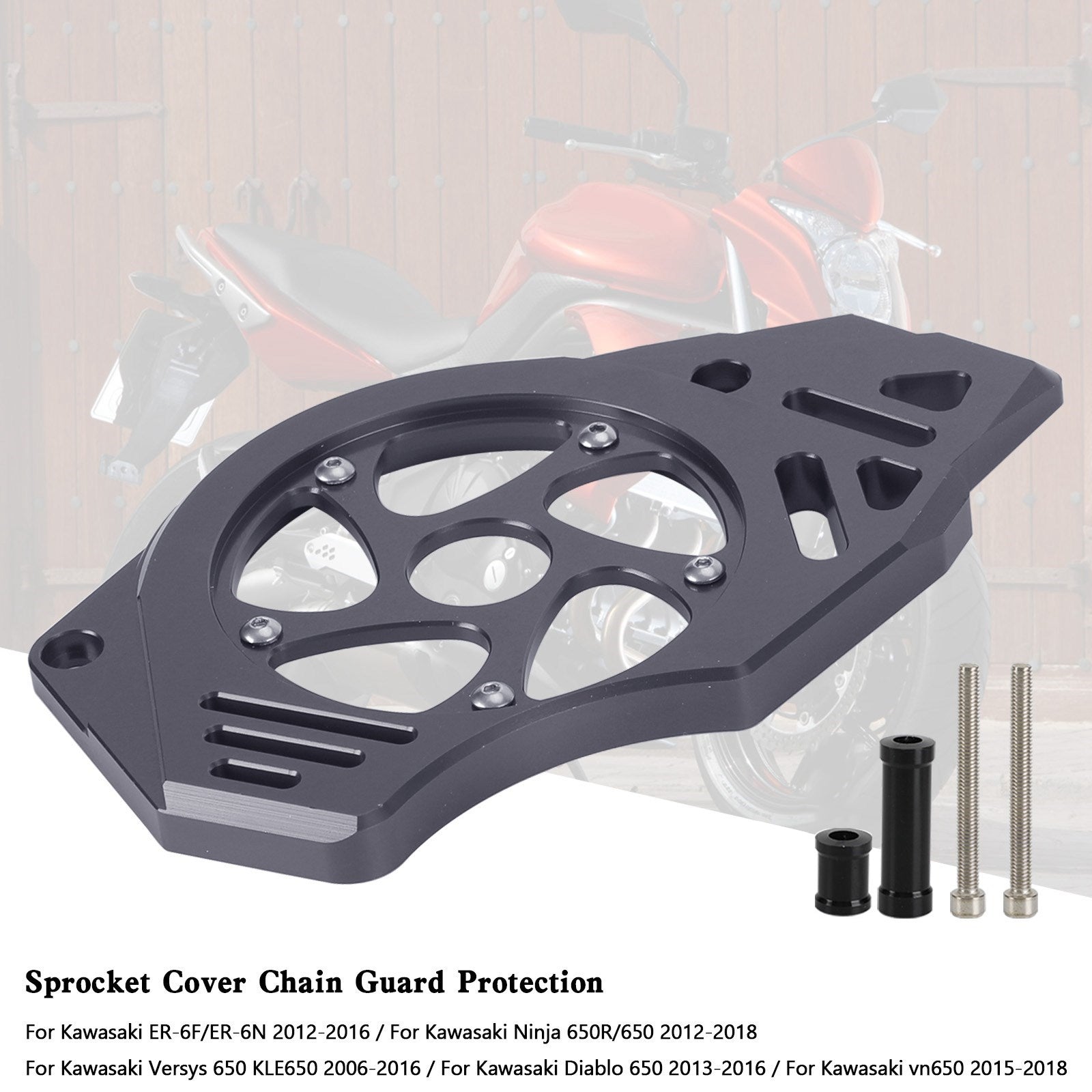 Kawasaki Ninja Vulcan 650 ER-6N Protección de la cubierta de la cadena de la cubierta del piñón