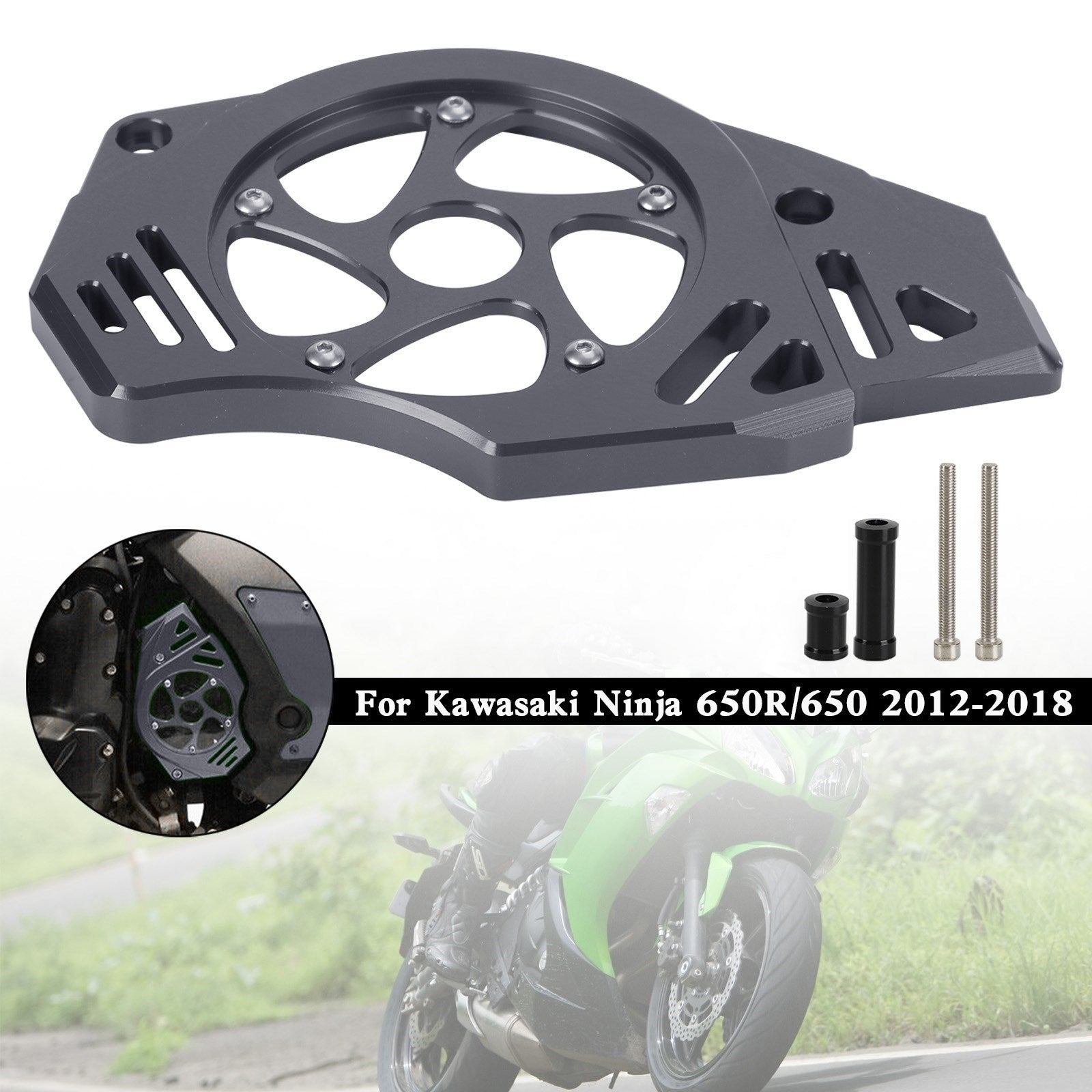 Kawasaki Ninja Vulcan 650 ER-6N Protección de la cubierta de la cadena de la cubierta del piñón