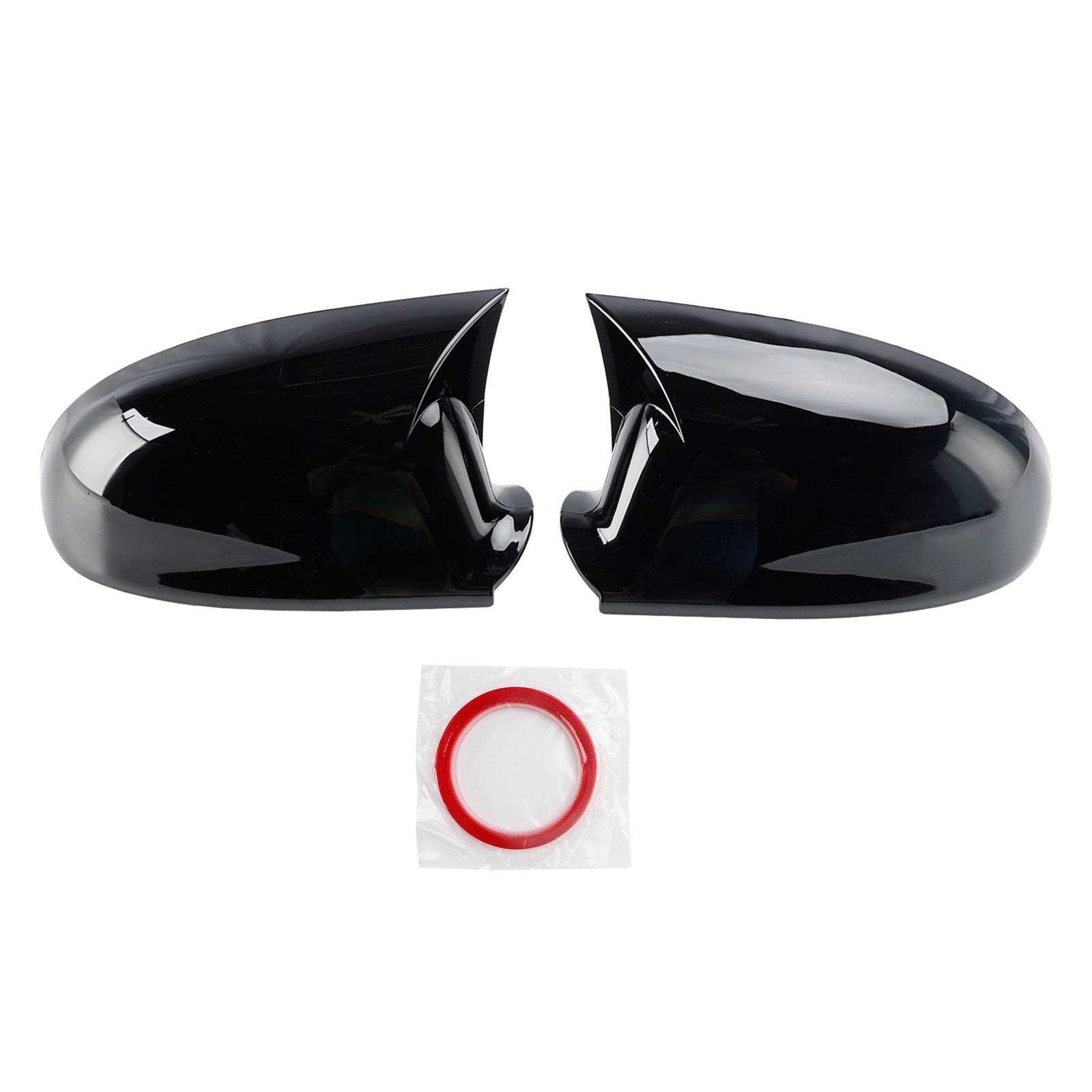 VW Jetta 2005-2011 Gloss Black Wing Door Mirror Cover Caps Left + Right