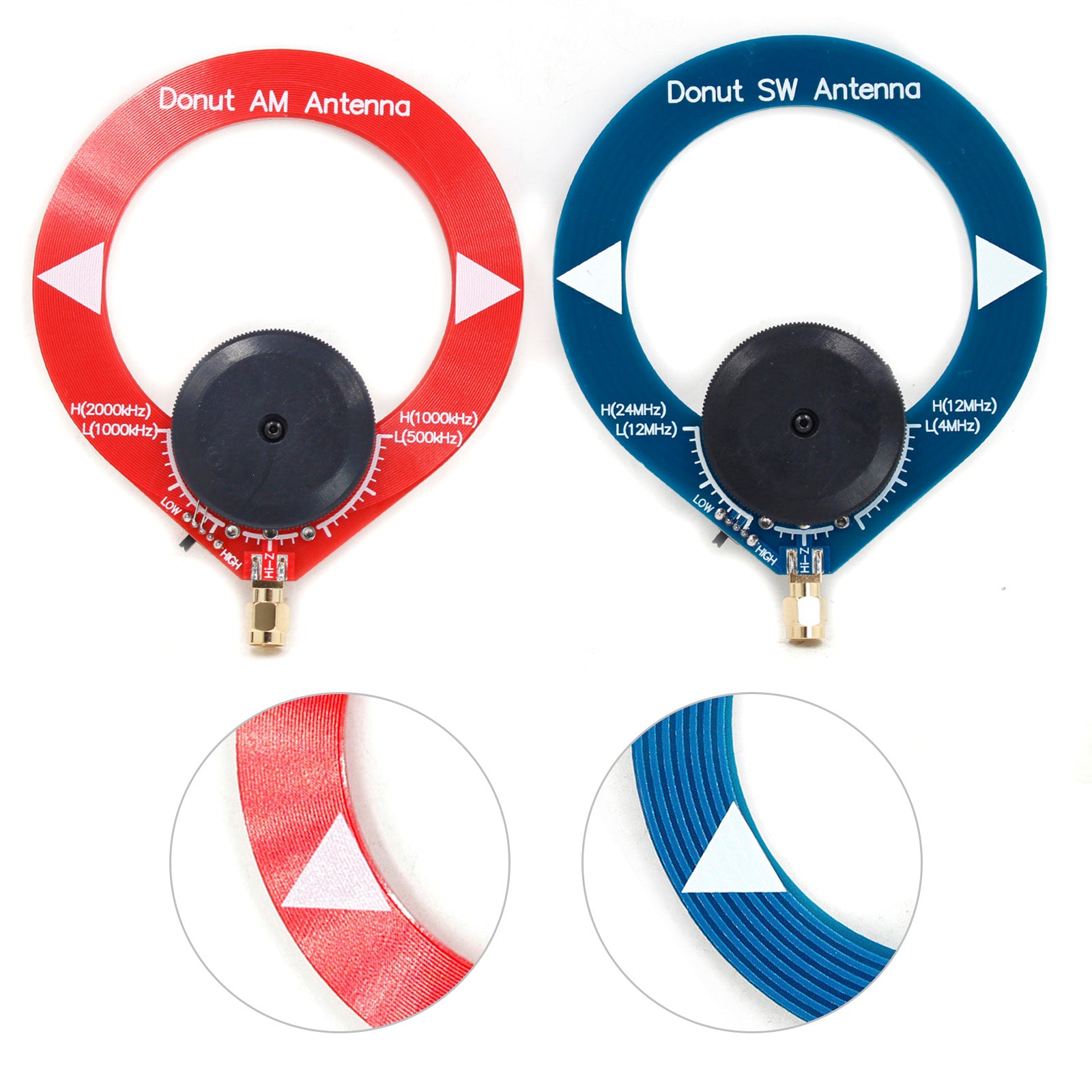 Malahiteam DSP DSP2 수신기용 Donut AM MW/SW HF 안테나 미니 루프 안테나