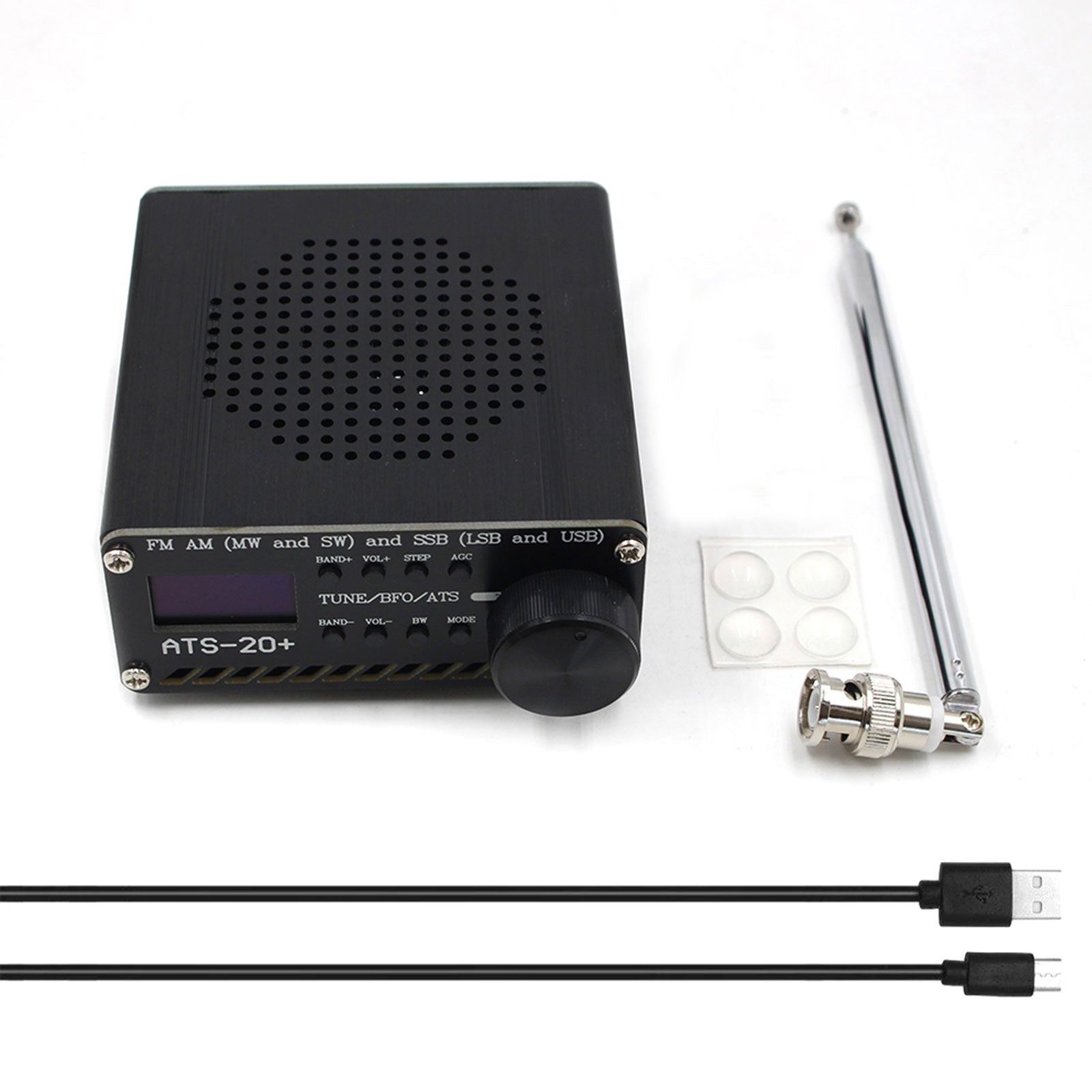 New ATS-25+ Si4732 All Band DSP Radio Receiver FM LW MW SW w/ 2.4" Touch Screen