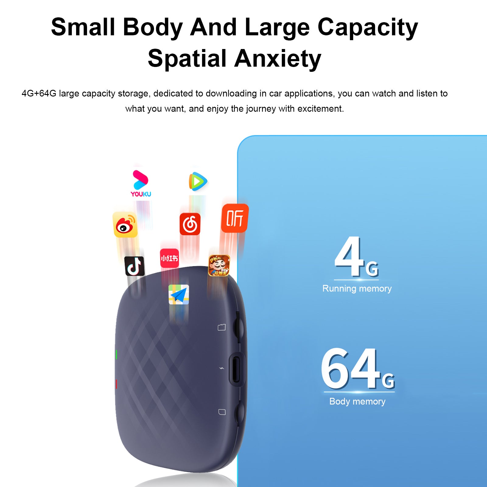 Carlinkit Carplay AI Box Plus Android 13 4+64GB Adaptador Bluetooth Inalámbrico GPS