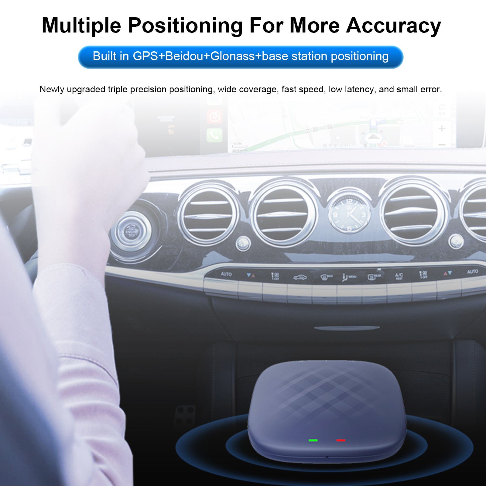 Carlinkit Carplay AI Box Plus Android 13 4+64GB Adaptador Bluetooth Inalámbrico GPS