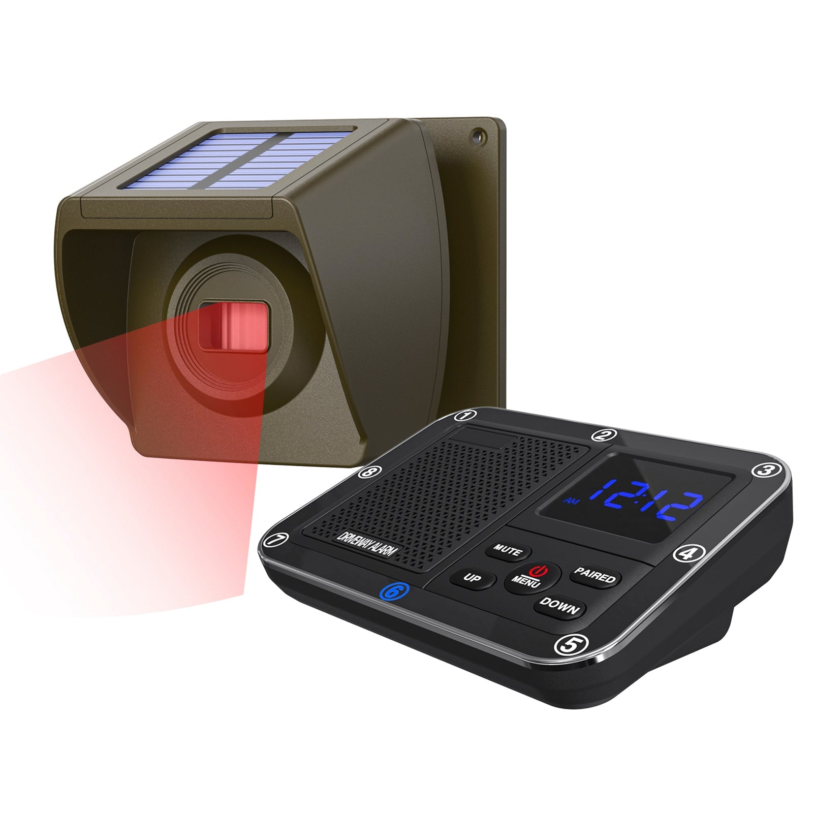 800m Solar Outdoor Infrared Powered Driveway Alarm Anti-Theft Induction Wireless