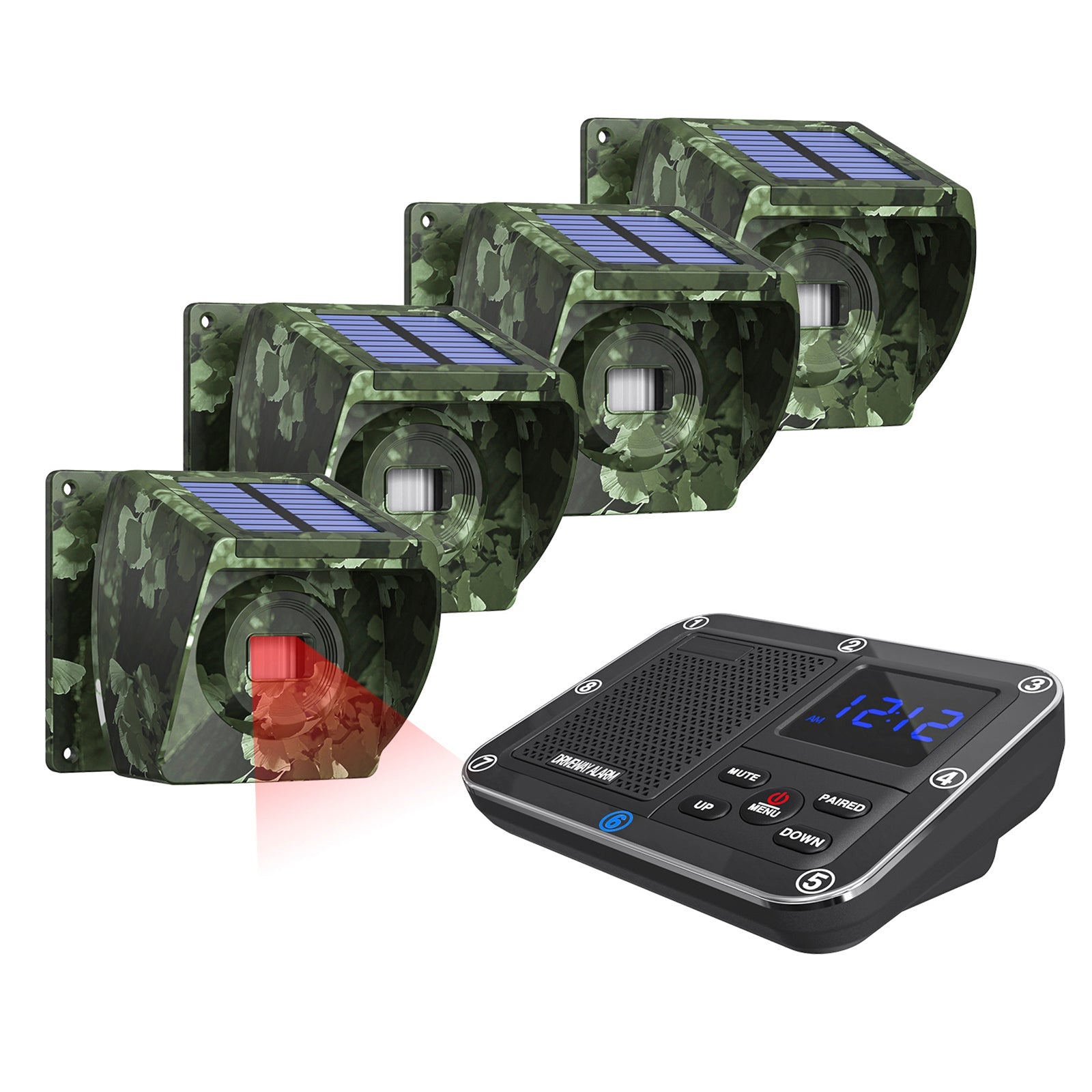 800m Solar Outdoor Infrared Powered Driveway Alarm Anti-Theft Induction Wireless