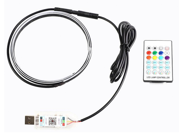 Central Control Ambient Interior Colorful LED Flowing Decorative Light 110cm