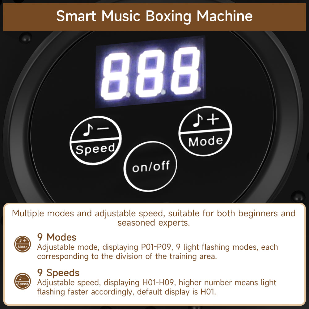 Indoor & Gym Workouts Music Boxing Machine with Boxing Gloves – Wall-Mounted Smart Boxing Trainer Electronic Punching Target for Home