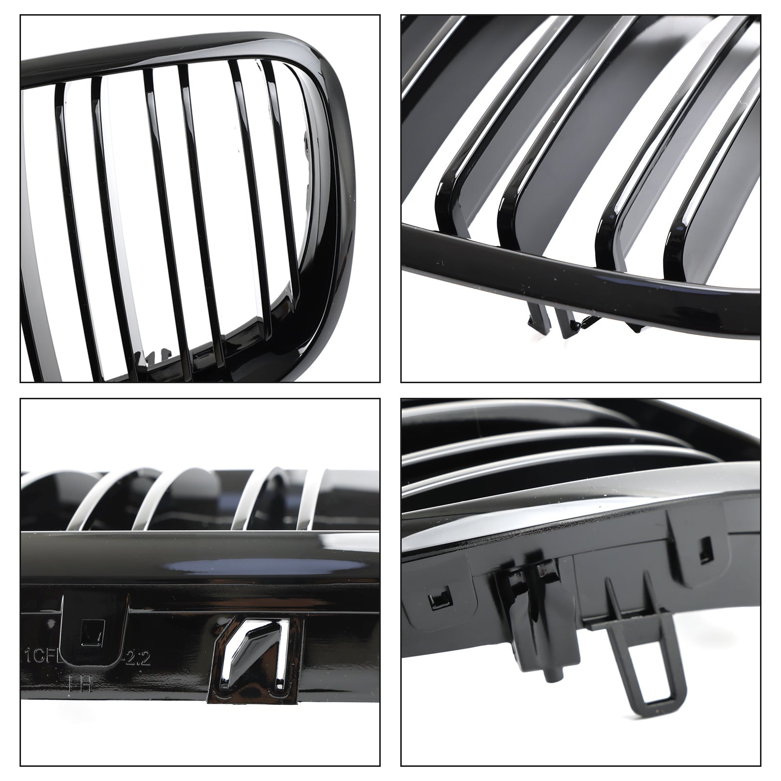 BMW X6 E71 2007-2014 Front Bumper Kidney Grille Grill Gloss Black