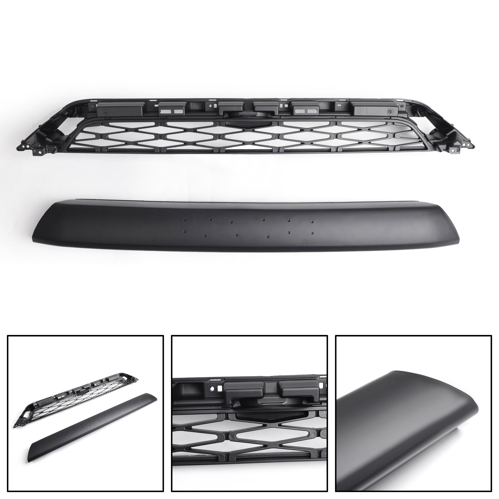 2x Front Bumper Grille Grill Fit For 4Runner TRD PRO 2014-2019 Grey logo Letter Generic