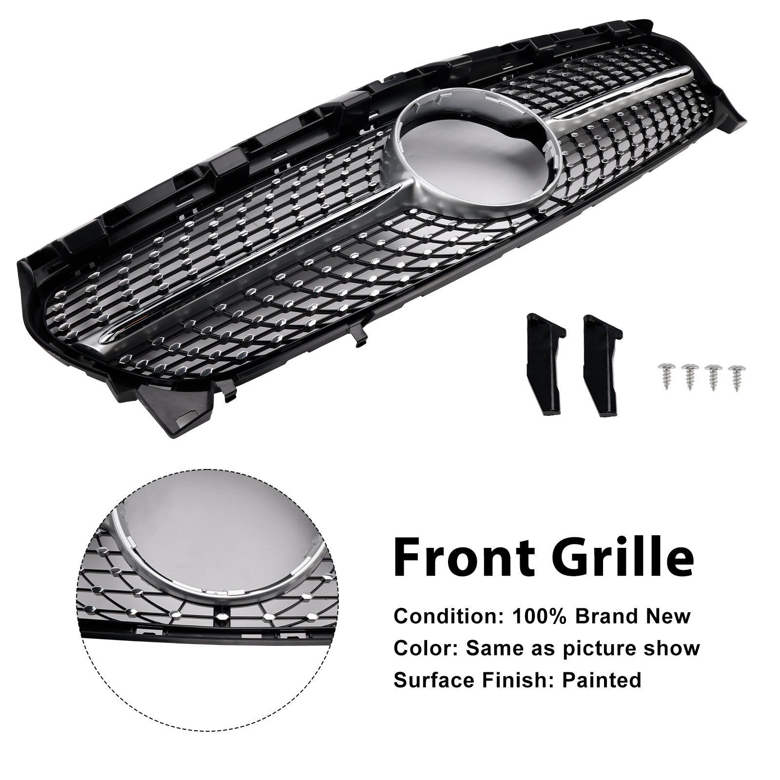 2013-2019 Mercedes-Benz CLA-Class W117 CLA250 Diamond Front Grille Grill