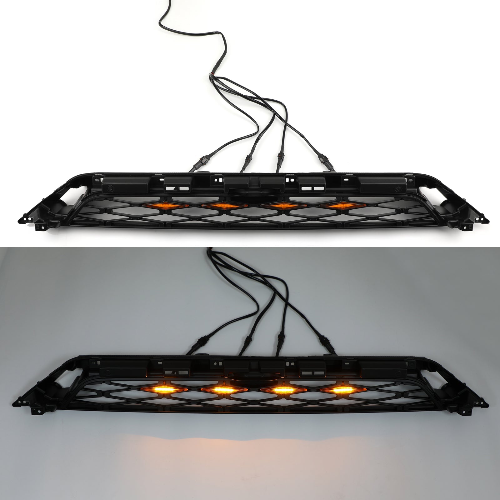 TRD Pro Style Grille Fit for 4RUNNER SR5 TRD Premium Nightshade (2014-2019) w/ Logo PZ327-35053