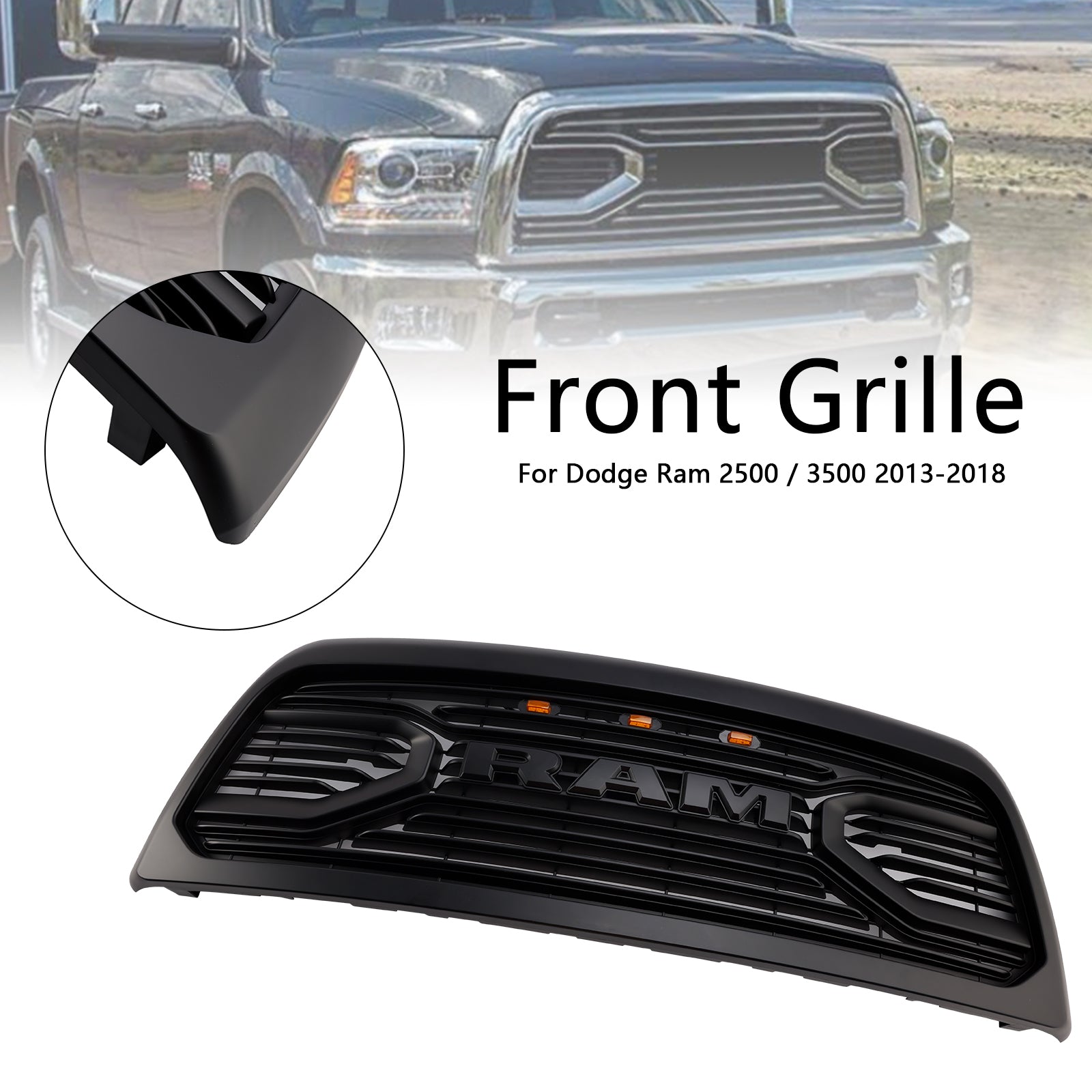 2013-2018 Dodge Ram 2500/3500 Laramie Limited Big-Horn Front Bumper Grille