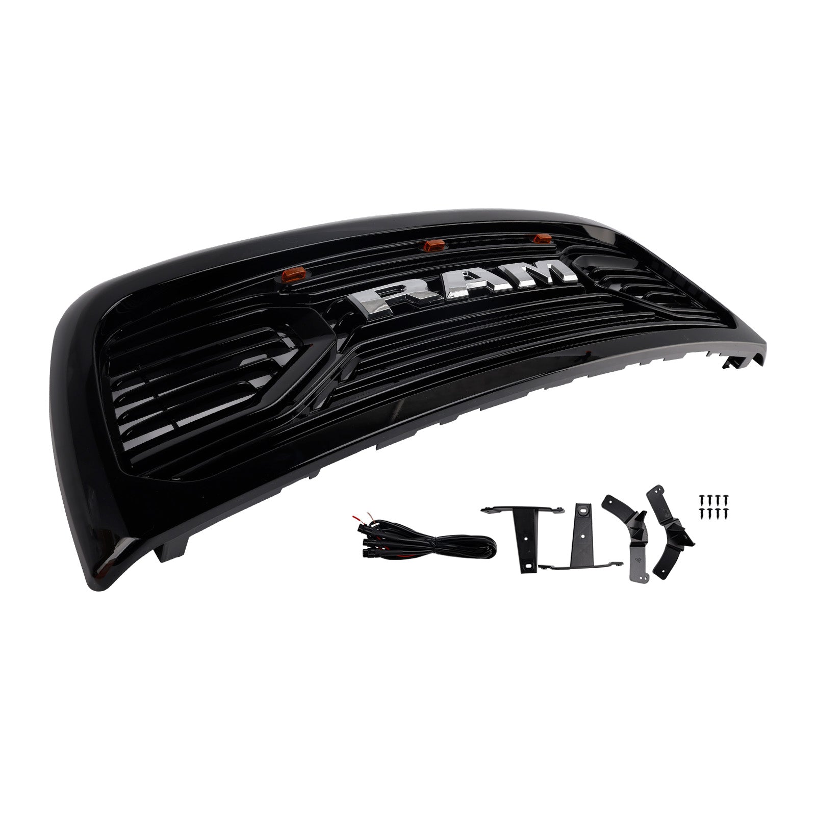 2010-2018 Dodge Ram 2500/3500 Laramie W/ Led Light Black Front Bumper Grille