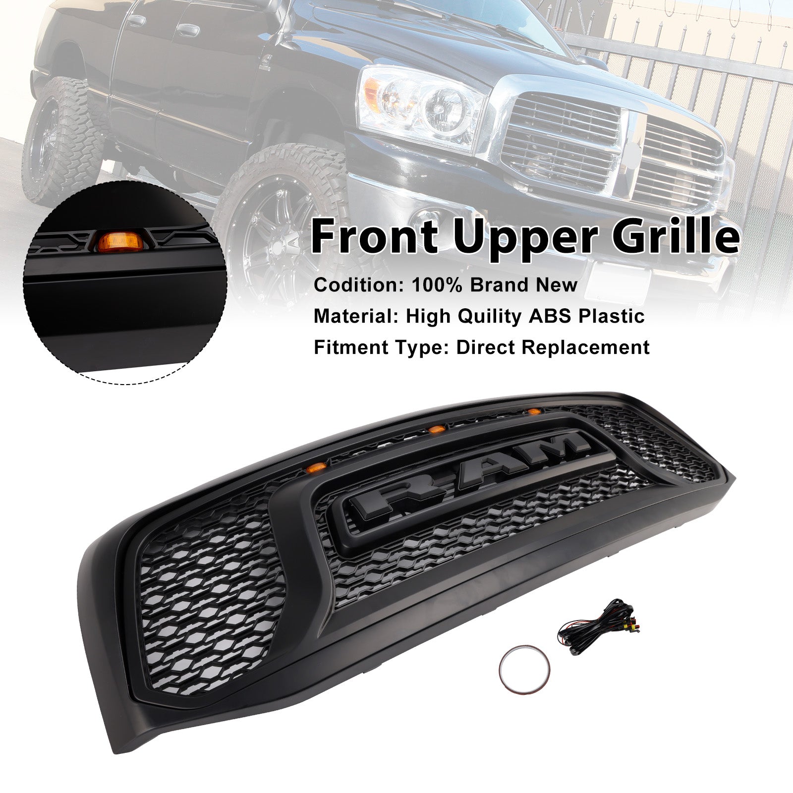 2006-2009 Dodge RAM 2500 Front Bumper Grill Grille