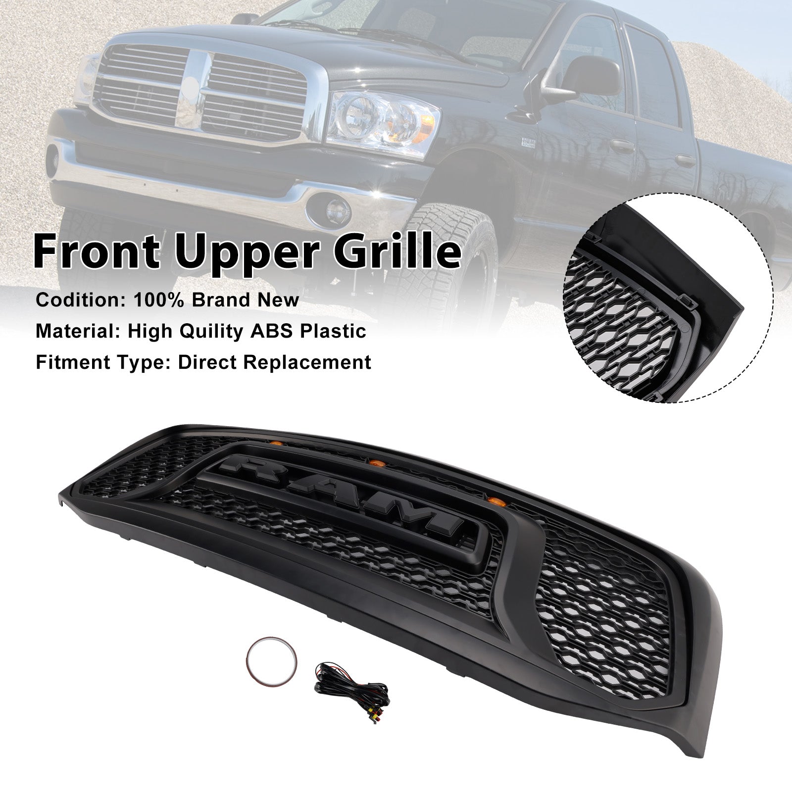 2006-2009 Dodge RAM 2500 Front Bumper Grill Grille
