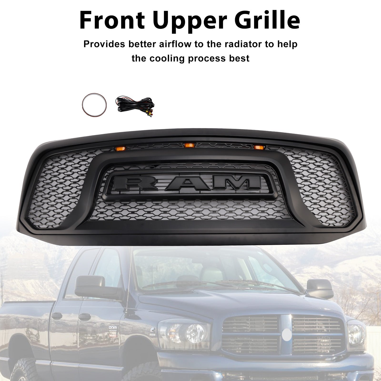 2006-2009 Dodge RAM 2500 Front Bumper Grill Grille
