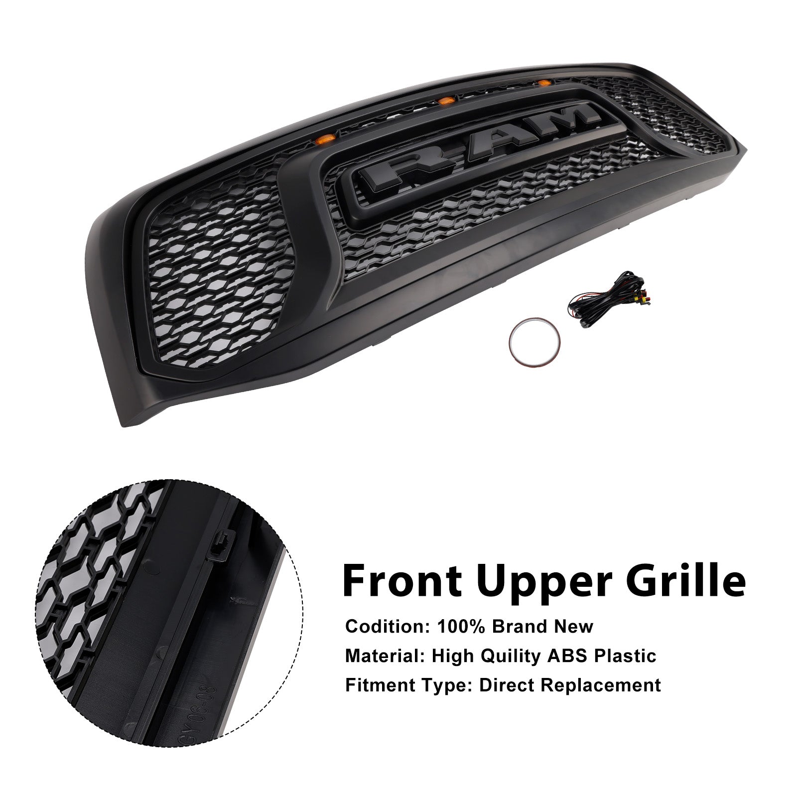 2006-2009 Dodge RAM 3500 Front Bumper Grill Grille